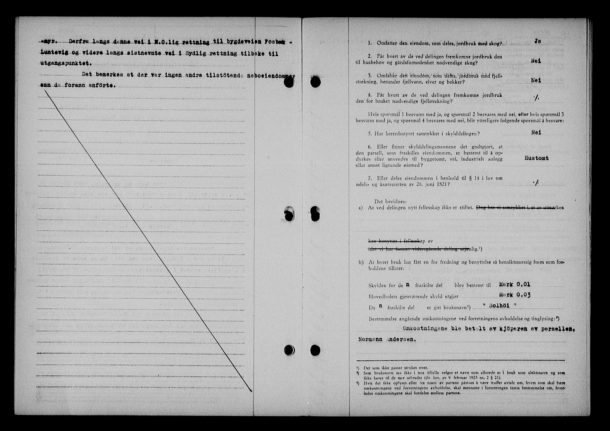 Vestre Nedenes/Sand sorenskriveri, SAK/1221-0010/G/Gb/Gba/L0053: Mortgage book no. A 6, 1944-1945, Diary no: : 311/1945