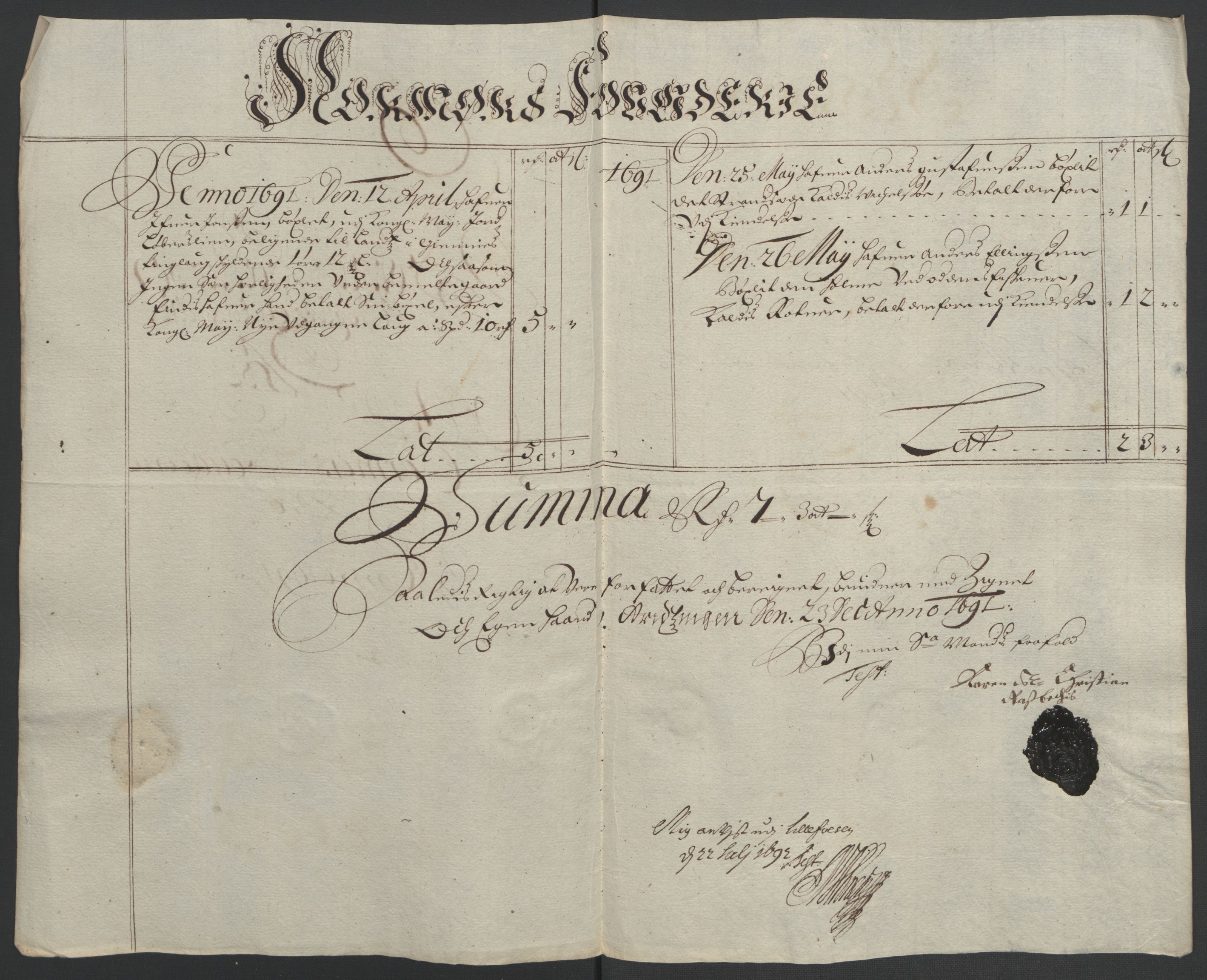 Rentekammeret inntil 1814, Reviderte regnskaper, Fogderegnskap, RA/EA-4092/R56/L3734: Fogderegnskap Nordmøre, 1690-1691, p. 390