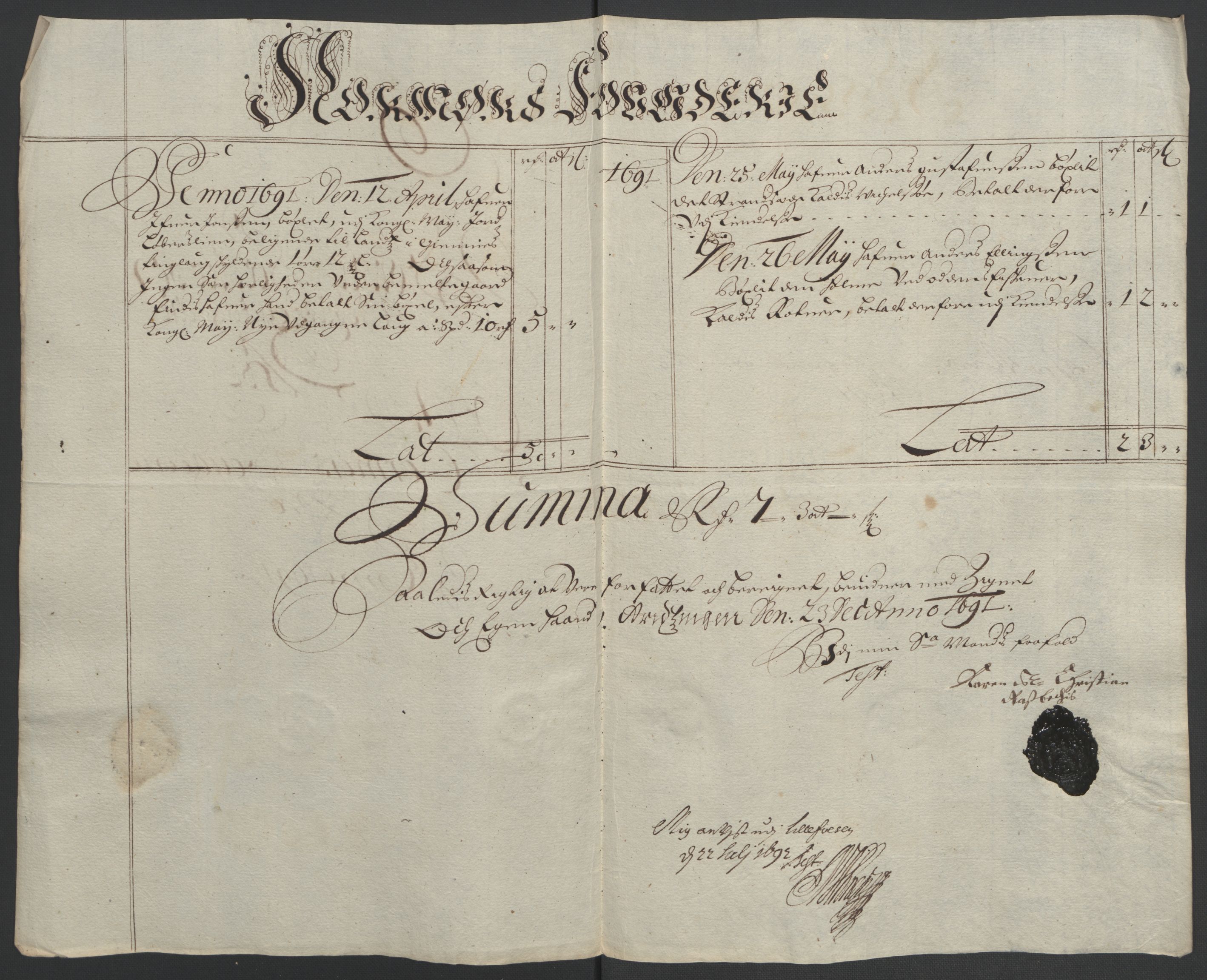 Rentekammeret inntil 1814, Reviderte regnskaper, Fogderegnskap, AV/RA-EA-4092/R56/L3734: Fogderegnskap Nordmøre, 1690-1691, p. 390