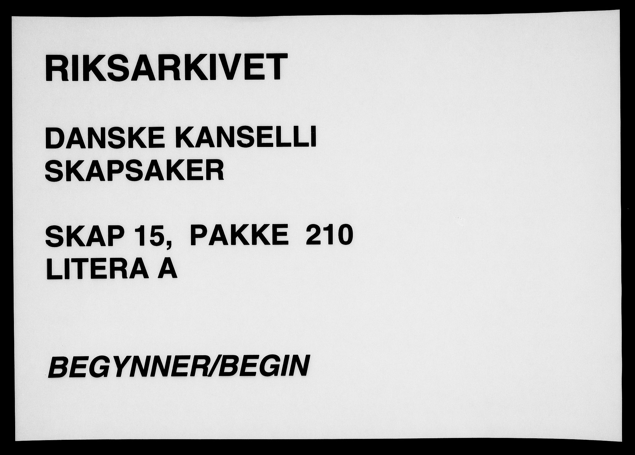 Danske Kanselli, Skapsaker, AV/RA-EA-4061/F/L0087: Skap 15, pakke 175B-244, litra D, 1618-1723, p. 148