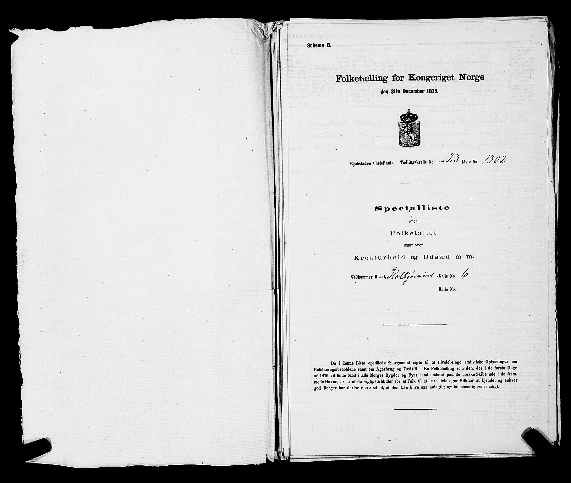 RA, 1875 census for 0301 Kristiania, 1875, p. 3887