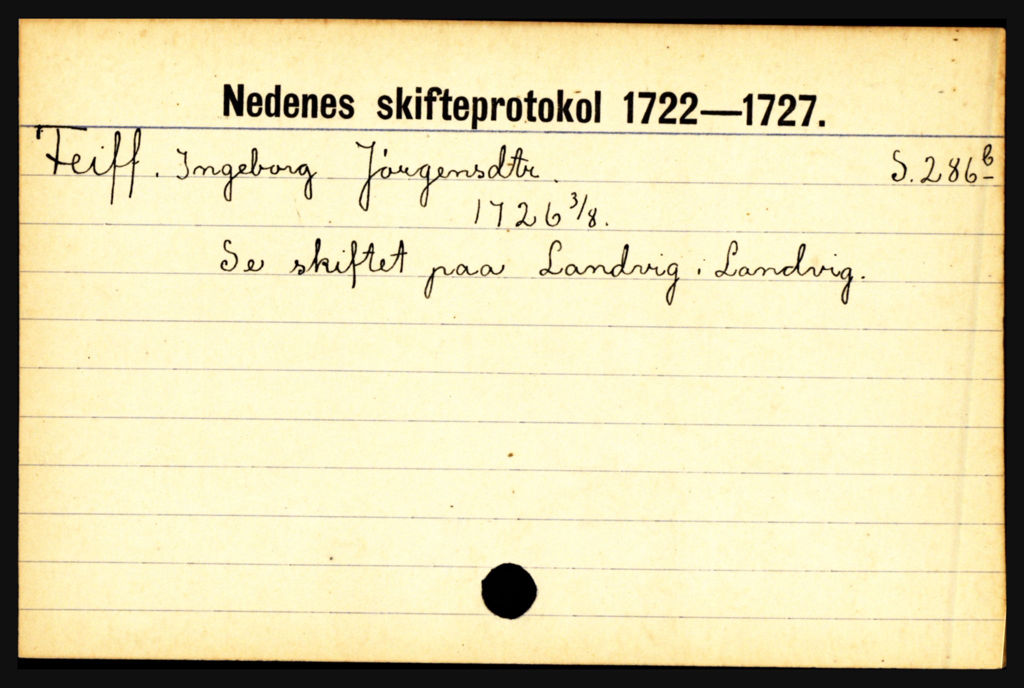 Nedenes sorenskriveri før 1824, SAK/1221-0007/H, p. 6531