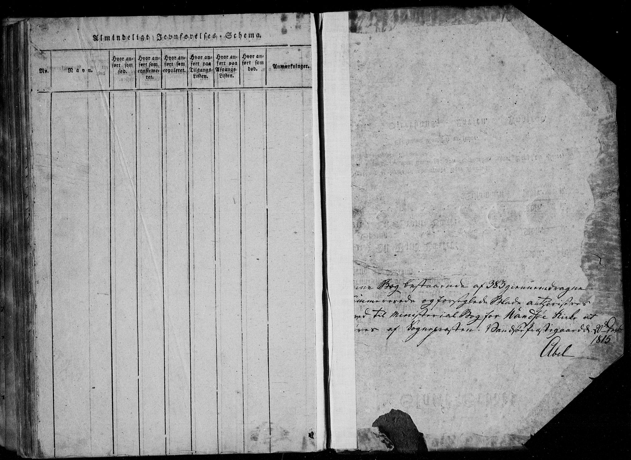 Lista sokneprestkontor, SAK/1111-0027/F/Fa/L0007: Parish register (official) no. A 7, 1816-1823