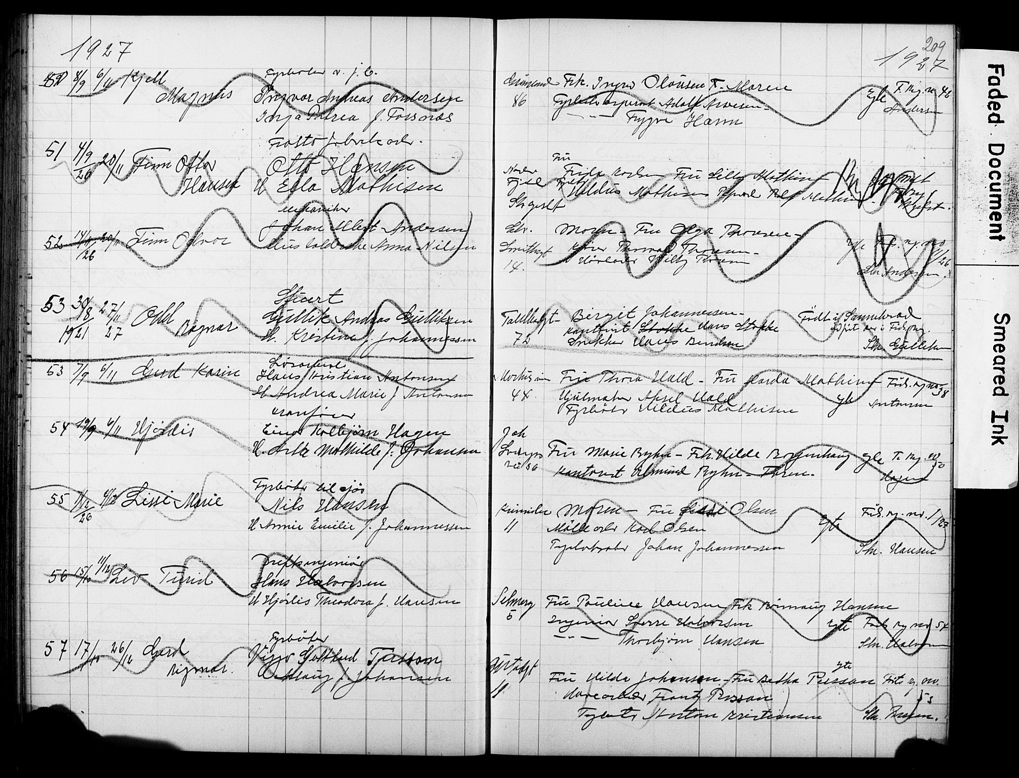 Strømsø kirkebøker, SAKO/A-246/Y/Ya/L0007: Parish register draft no. I 7, 1915-1932, p. 209