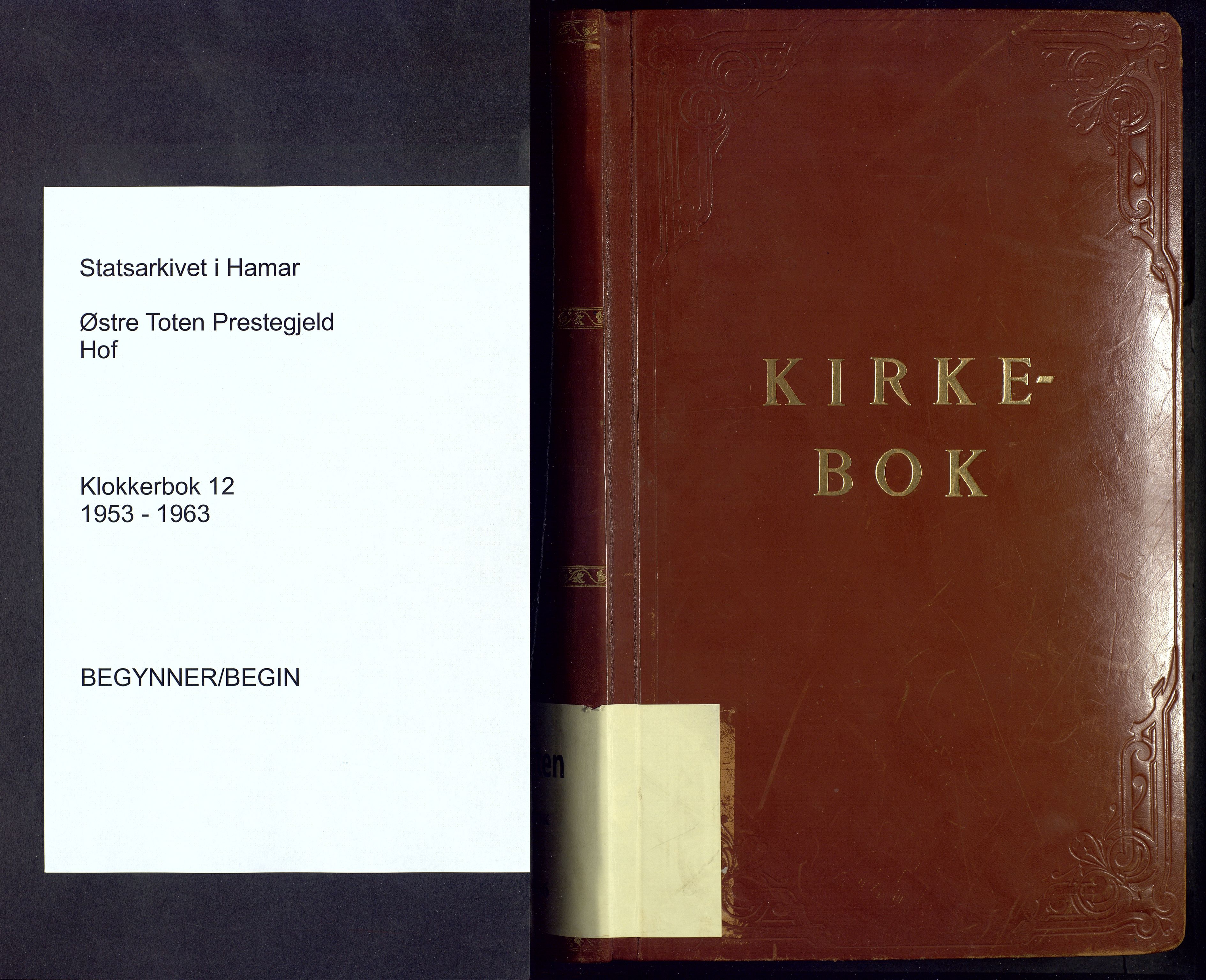 Østre Toten prestekontor, SAH/PREST-104/H/Ha/Hab/L0012: Parish register (copy) no. 12, 1953-1966