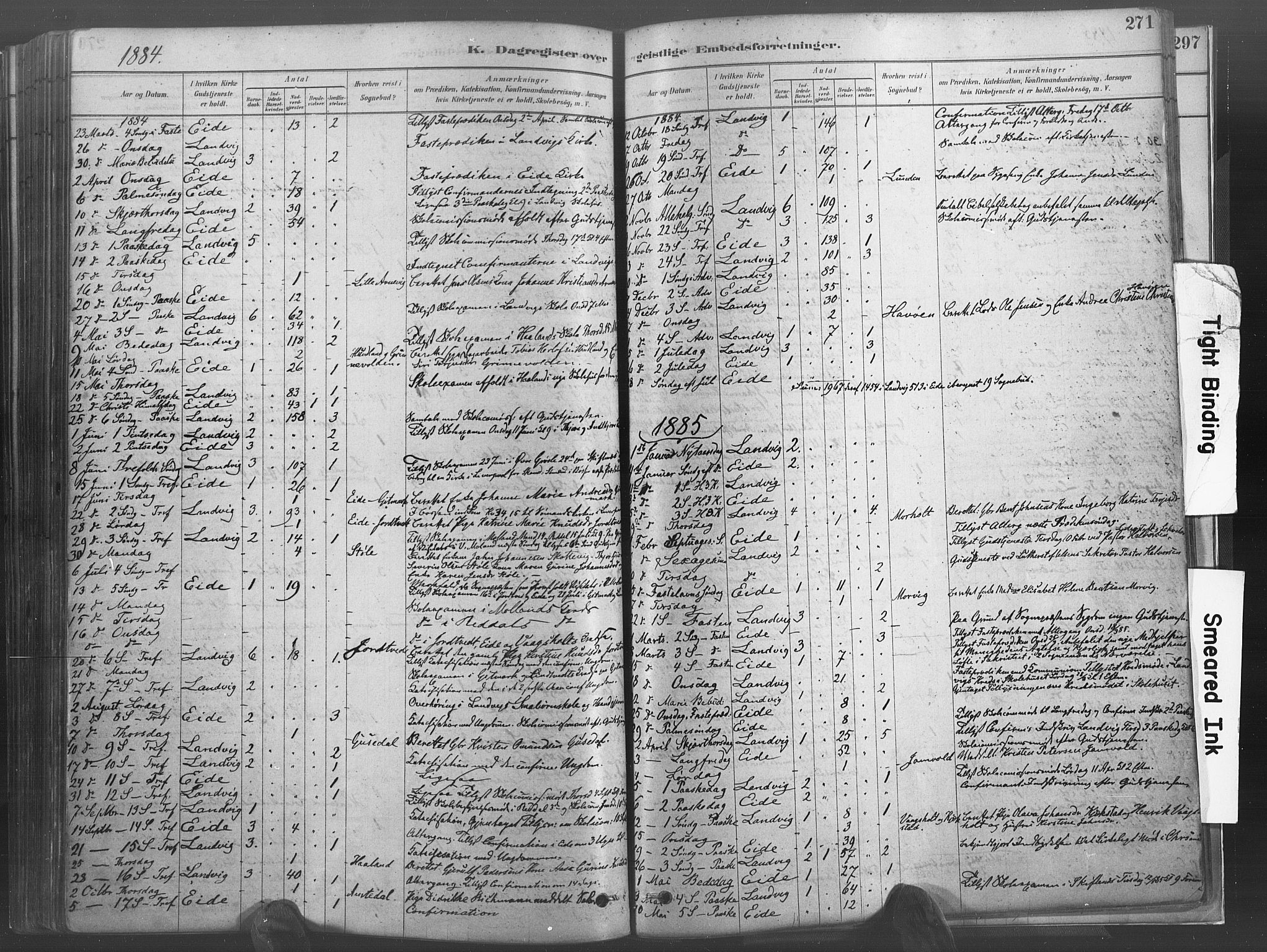 Hommedal sokneprestkontor, SAK/1111-0023/F/Fa/Fab/L0006: Parish register (official) no. A 6, 1878-1897, p. 271