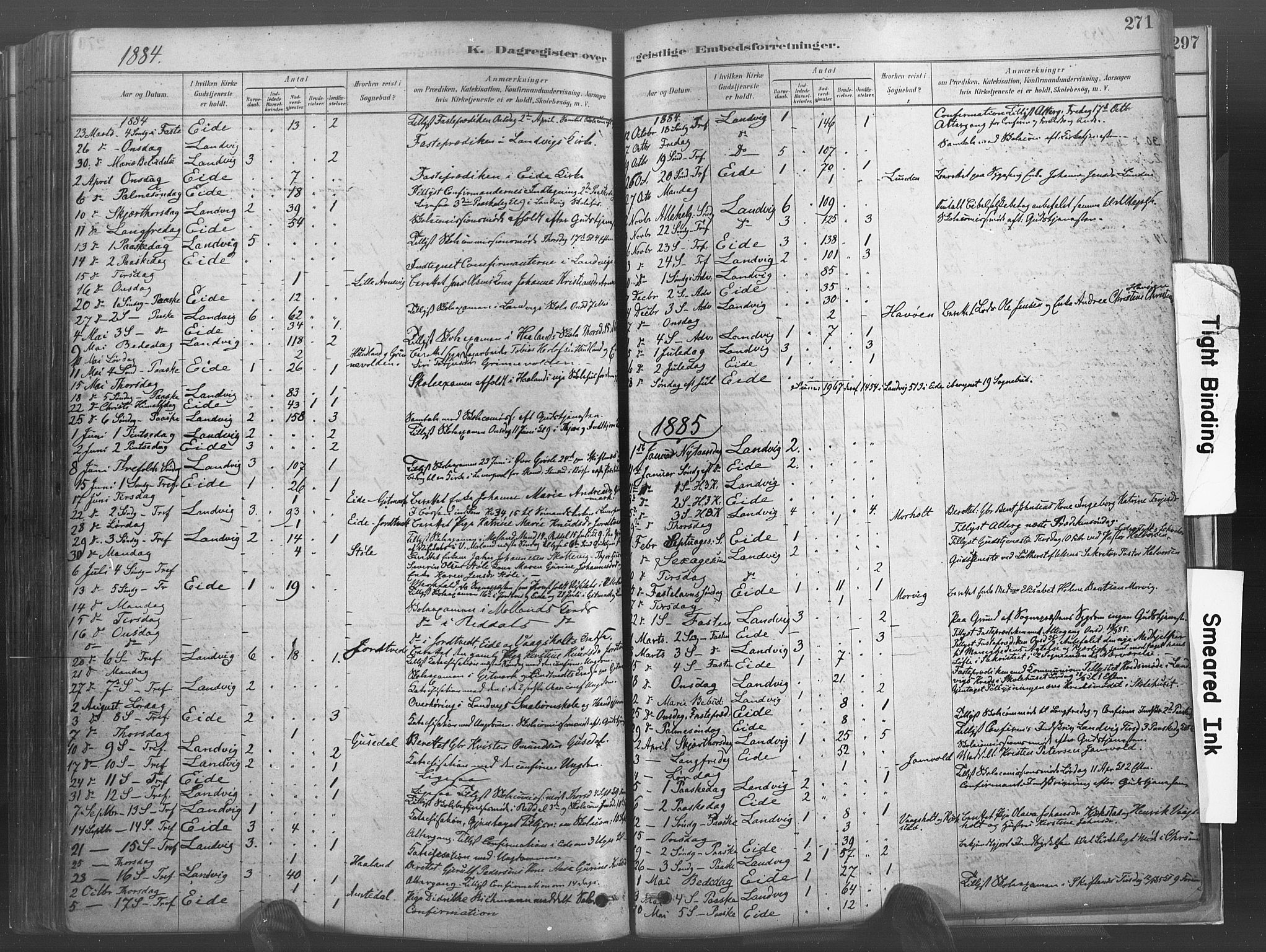 Hommedal sokneprestkontor, AV/SAK-1111-0023/F/Fa/Fab/L0006: Parish register (official) no. A 6, 1878-1897, p. 271