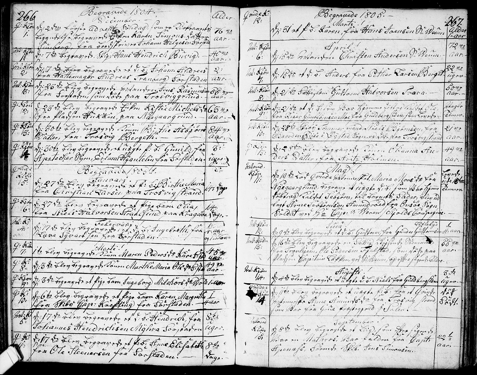Glemmen prestekontor Kirkebøker, SAO/A-10908/F/Fa/L0003: Parish register (official) no. 3, 1803-1815, p. 266-267