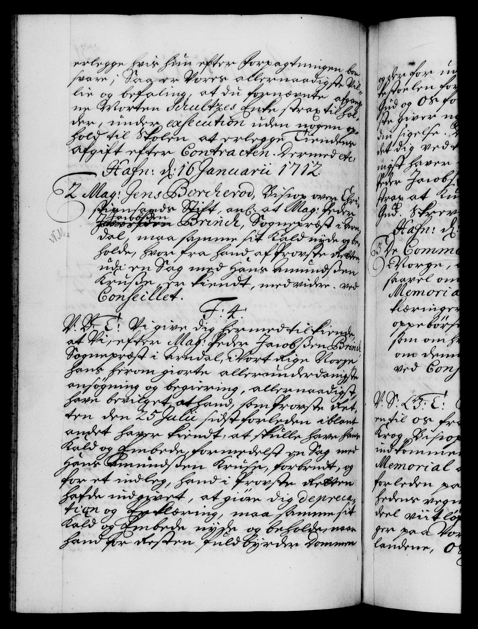 Danske Kanselli 1572-1799, RA/EA-3023/F/Fc/Fca/Fcab/L0019: Norske tegnelser, 1710-1714, p. 231b