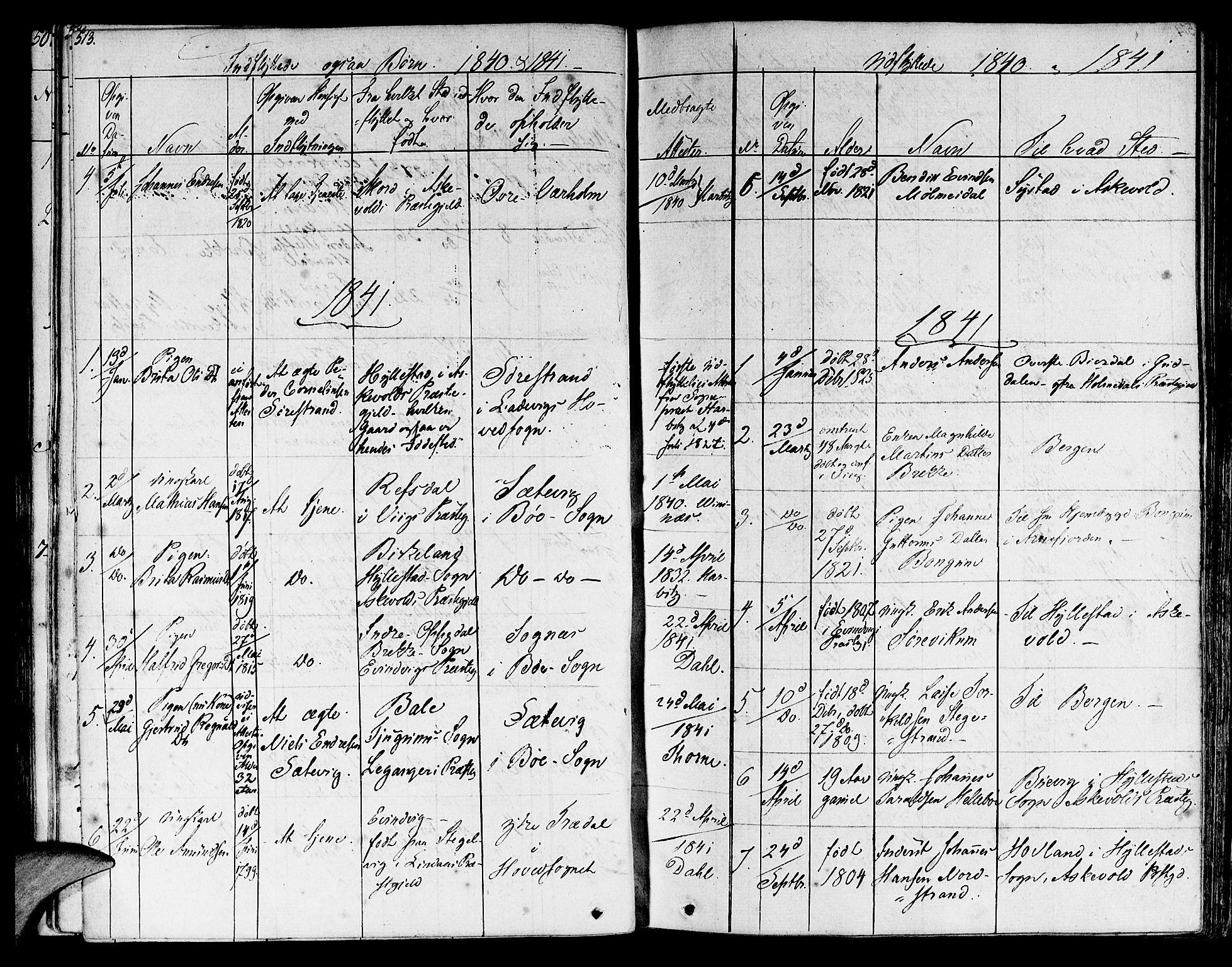 Lavik sokneprestembete, AV/SAB-A-80901: Parish register (official) no. A 2II, 1821-1842, p. 513