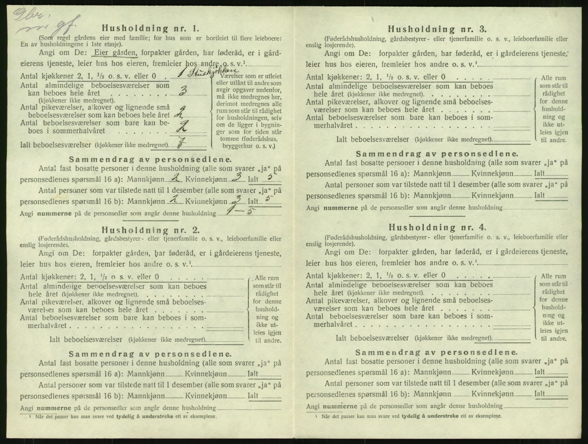 SAT, 1920 census for Stangvik, 1920, p. 241