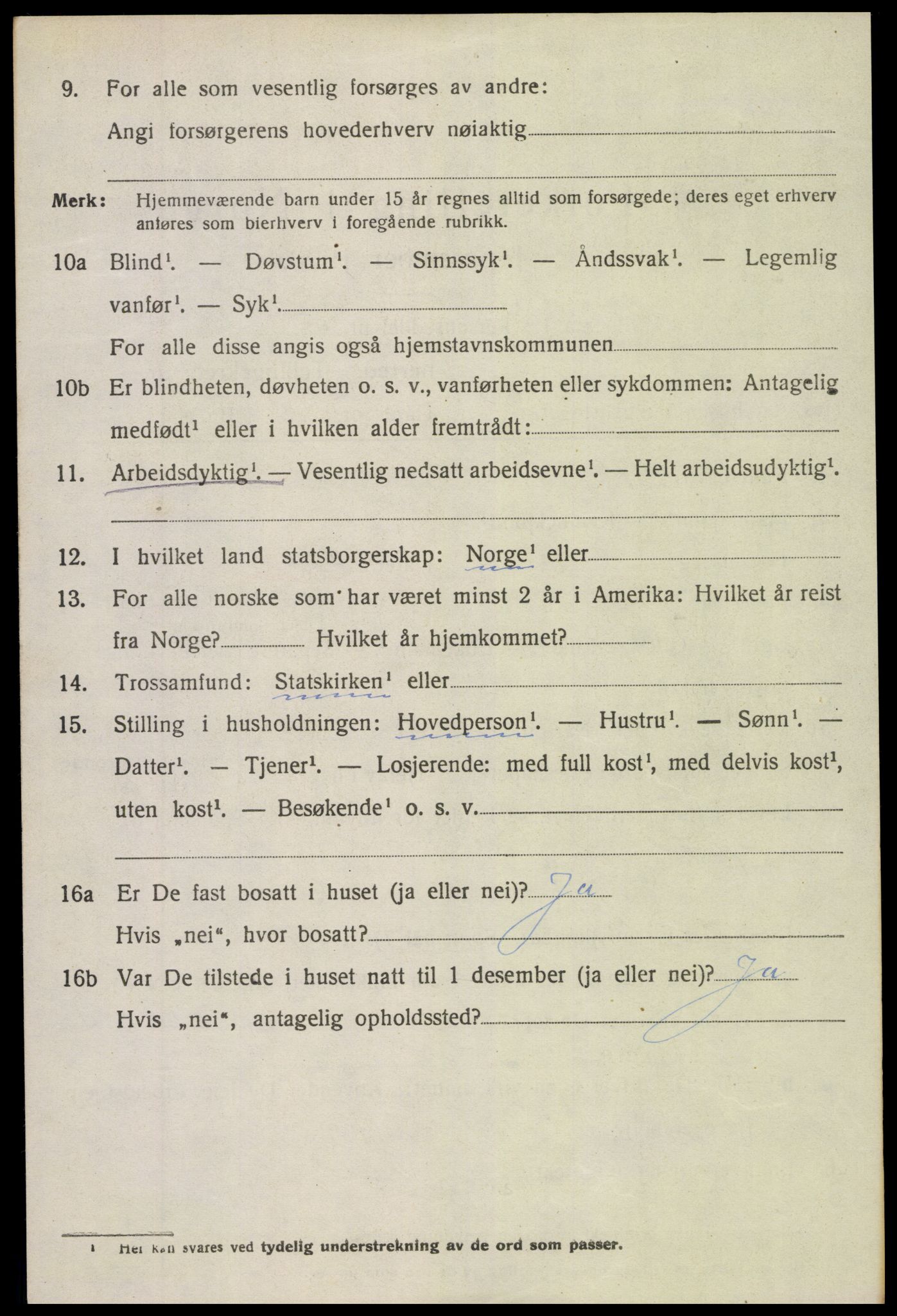 SAK, 1920 census for Holt, 1920, p. 5203