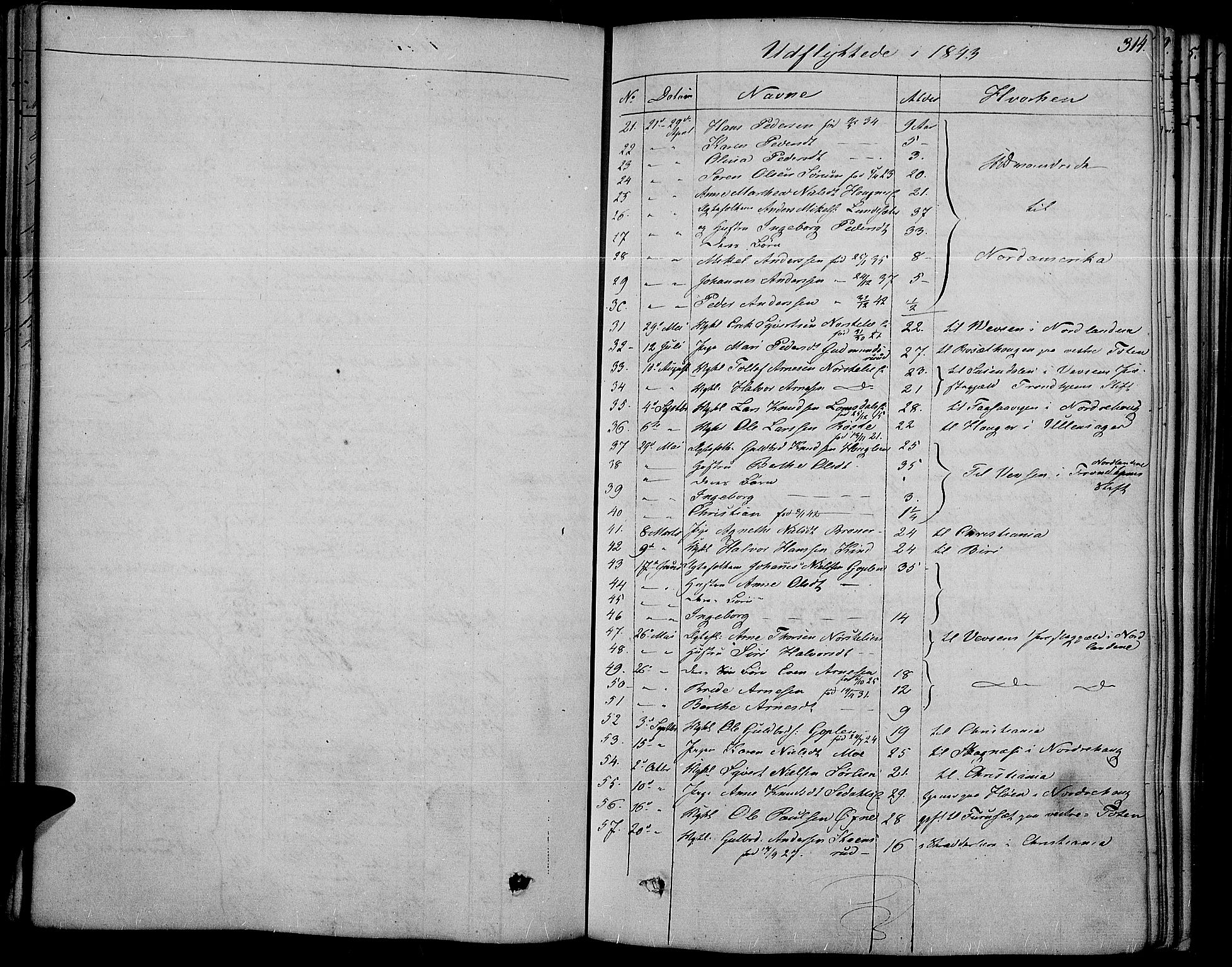 Land prestekontor, SAH/PREST-120/H/Ha/Haa/L0008: Parish register (official) no. 8, 1830-1846, p. 314