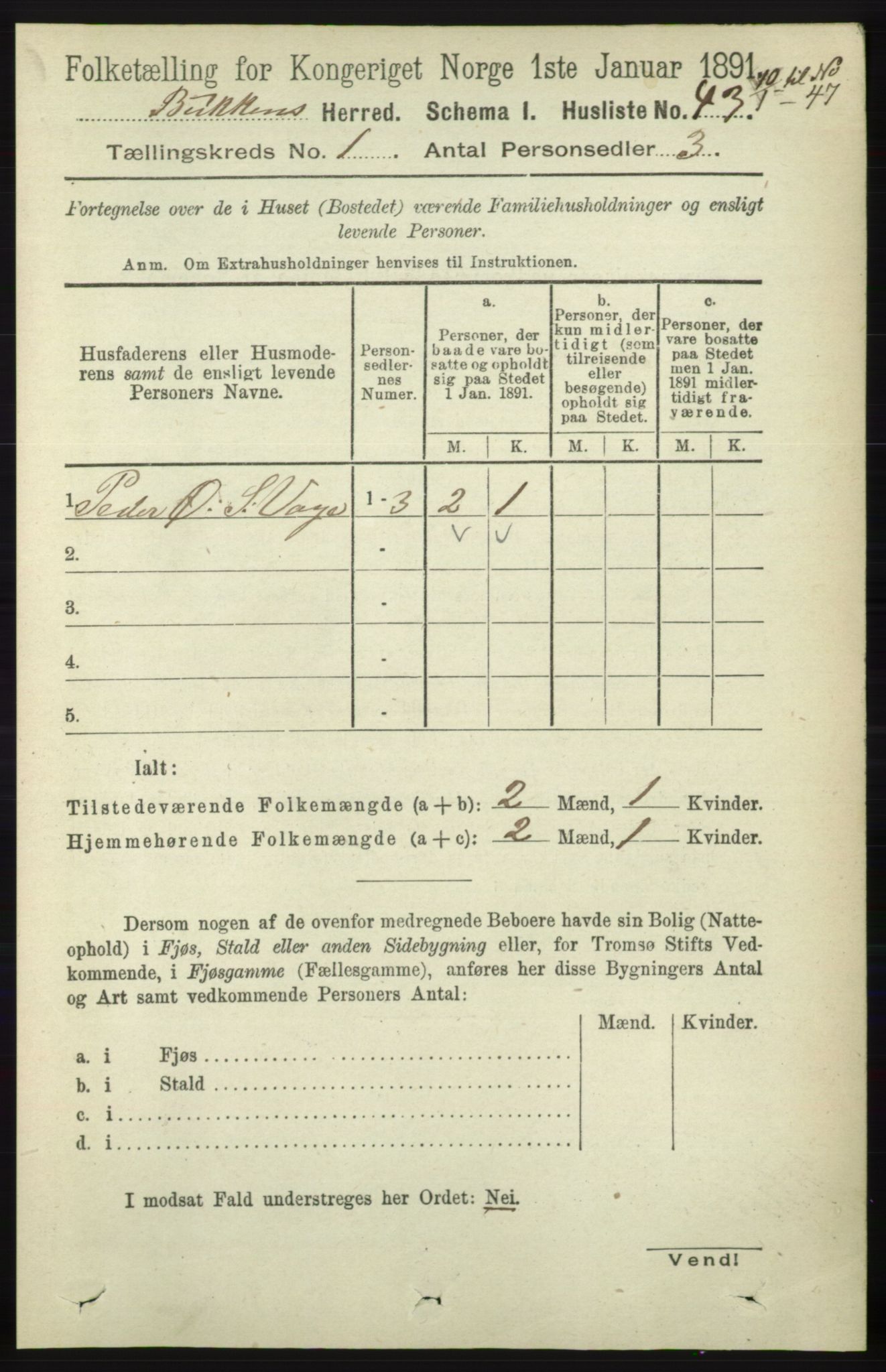 RA, 1891 census for 1145 Bokn, 1891, p. 57