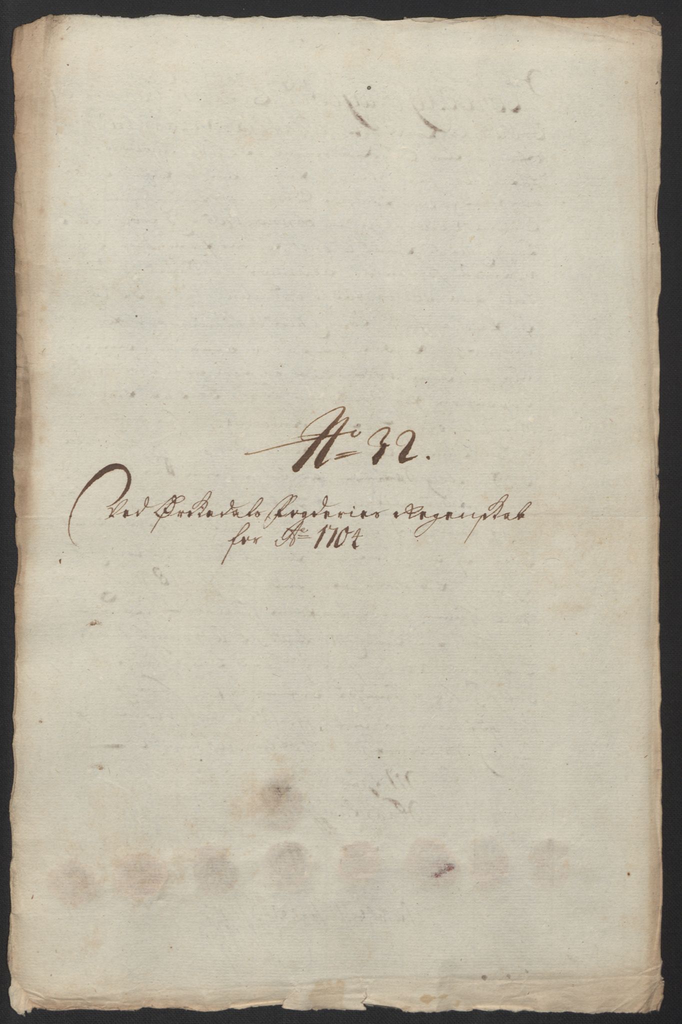 Rentekammeret inntil 1814, Reviderte regnskaper, Fogderegnskap, RA/EA-4092/R60/L3954: Fogderegnskap Orkdal og Gauldal, 1704, p. 238
