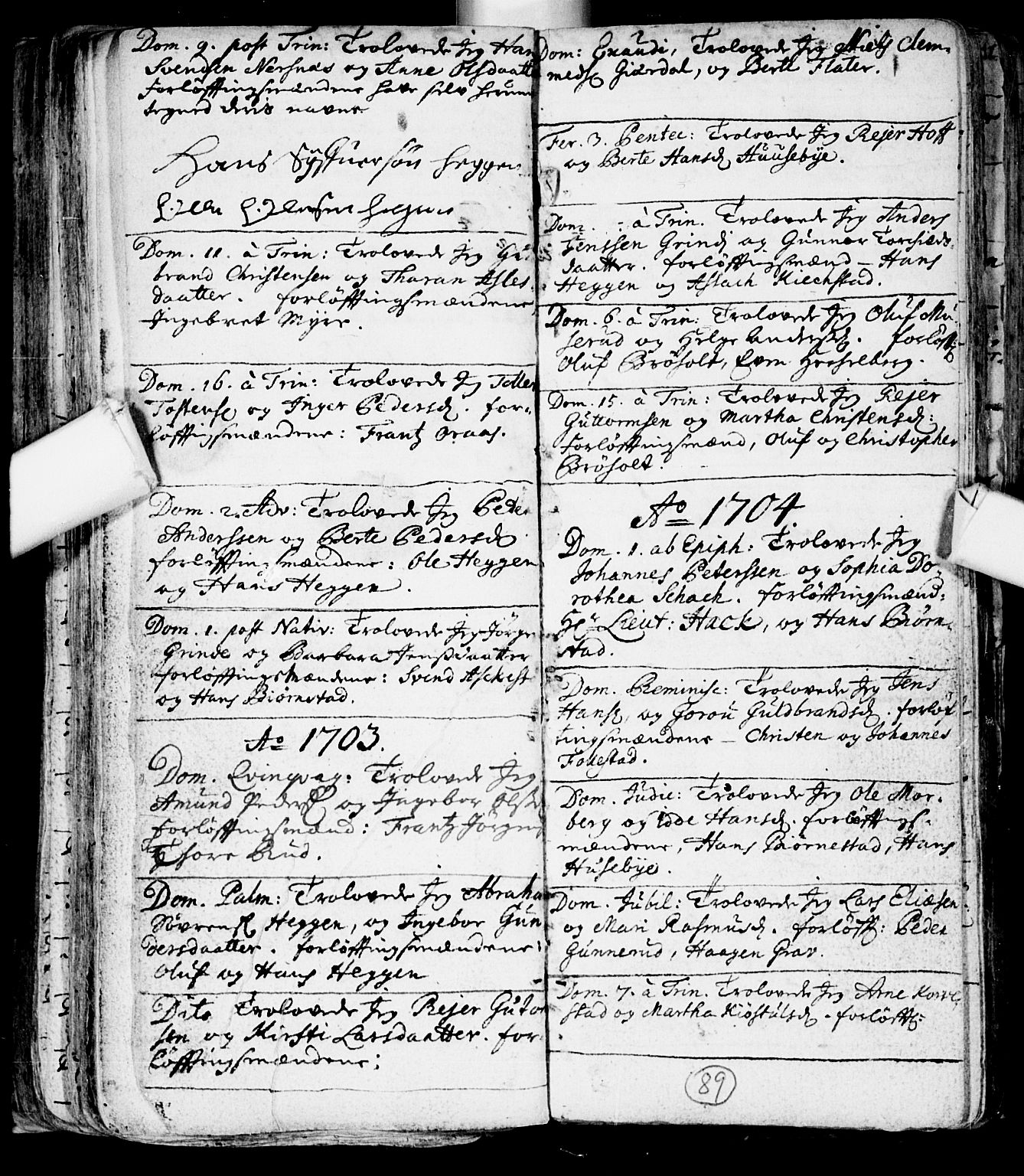 Røyken kirkebøker, SAKO/A-241/F/Fa/L0001: Parish register (official) no. 1, 1701-1730, p. 89