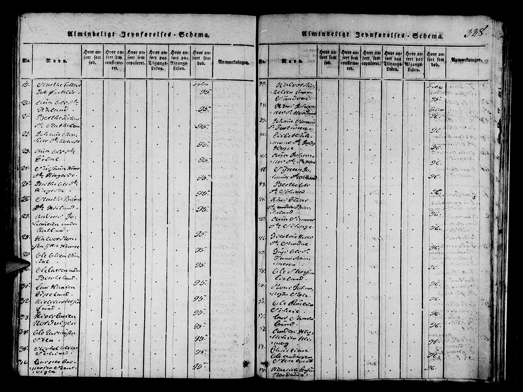 Fana Sokneprestembete, SAB/A-75101/H/Hab/Haba/L0001: Parish register (copy) no. A 1, 1816-1836, p. 328