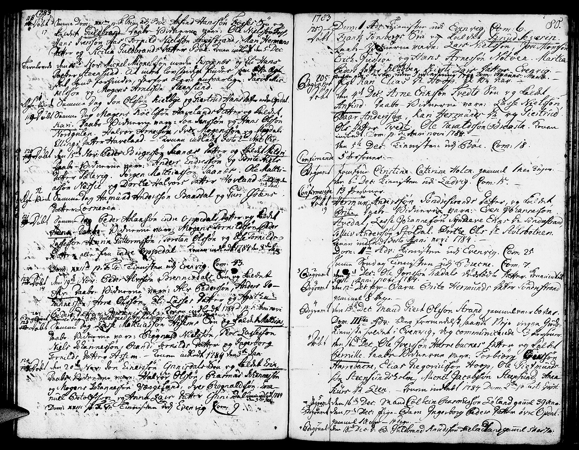 Gulen sokneprestembete, SAB/A-80201/H/Haa/Haaa/L0013: Parish register (official) no. A 13, 1776-1787, p. 80