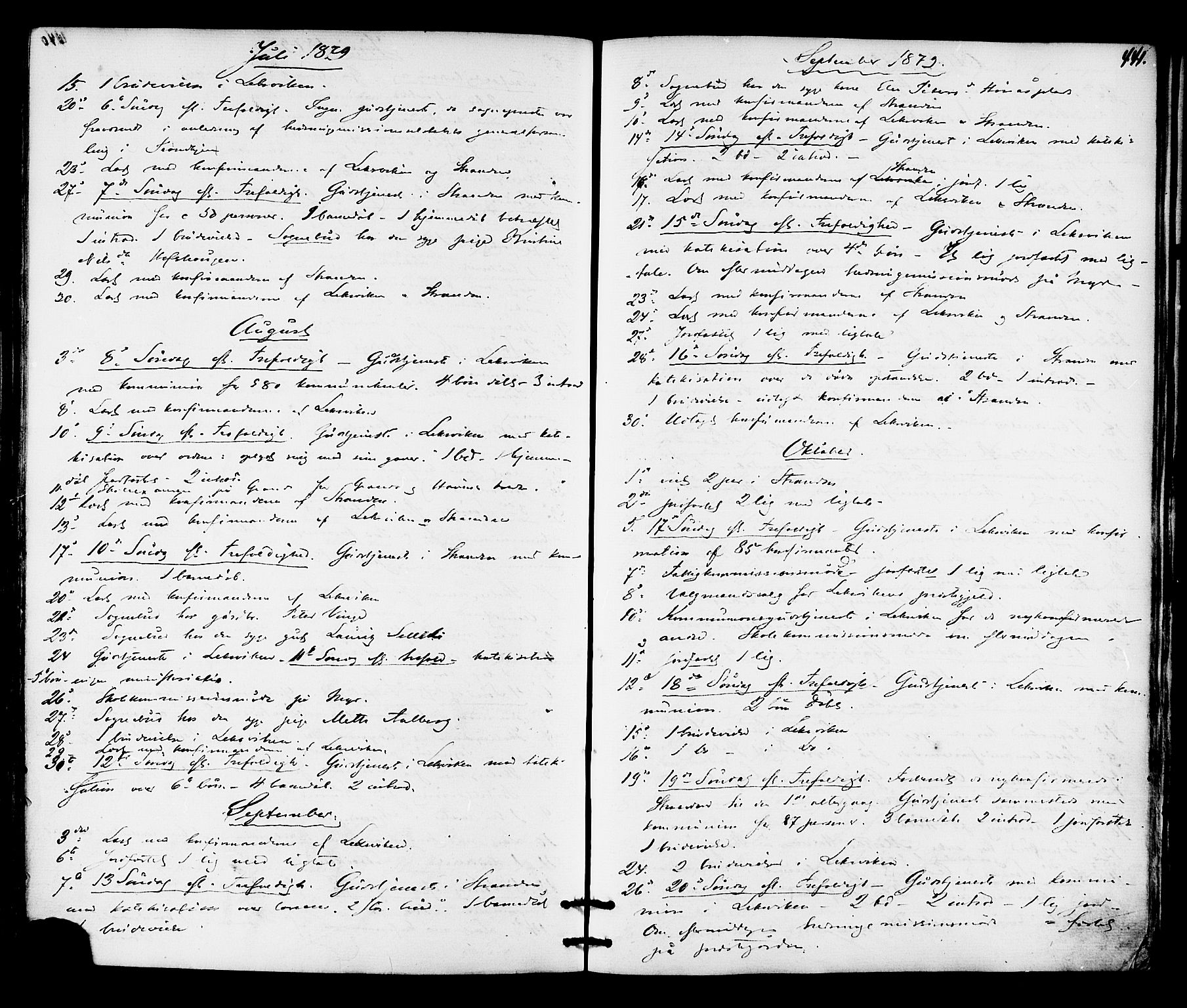 Ministerialprotokoller, klokkerbøker og fødselsregistre - Nord-Trøndelag, SAT/A-1458/701/L0009: Parish register (official) no. 701A09 /1, 1864-1882, p. 441