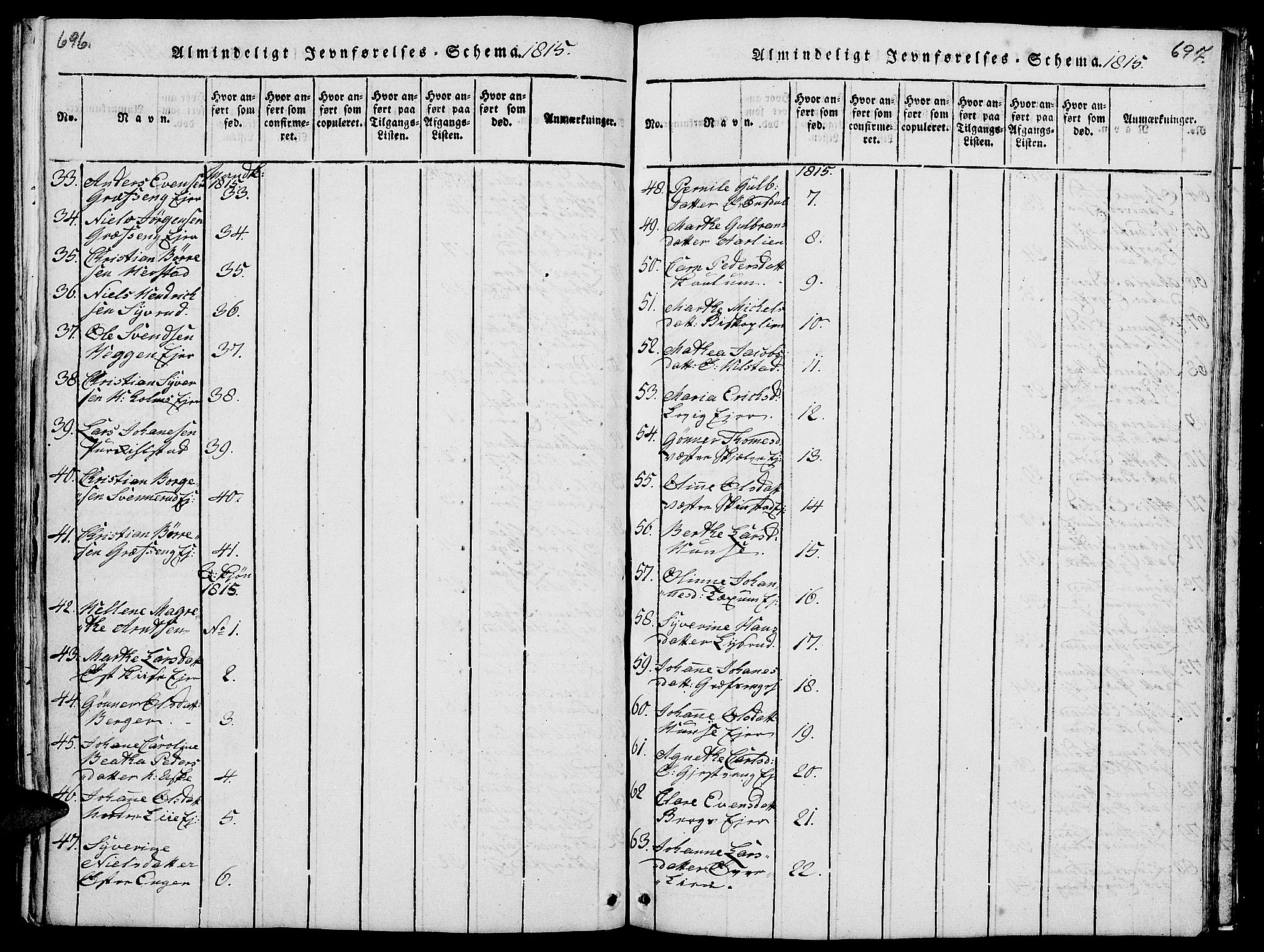 Nes prestekontor, Hedmark, SAH/PREST-020/L/La/L0003: Parish register (copy) no. 3, 1814-1831, p. 696-697