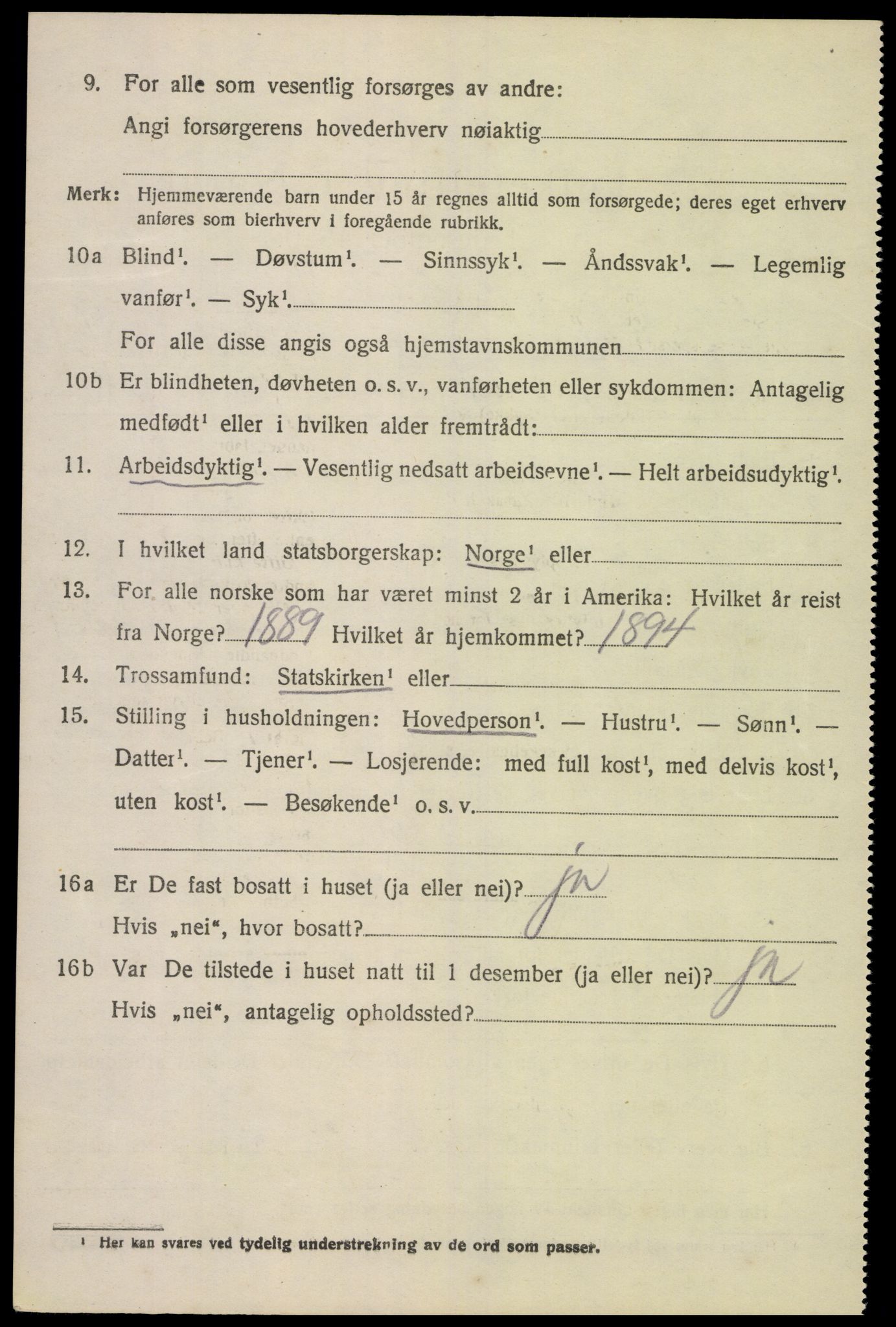 SAK, 1920 census for Lyngdal, 1920, p. 3904