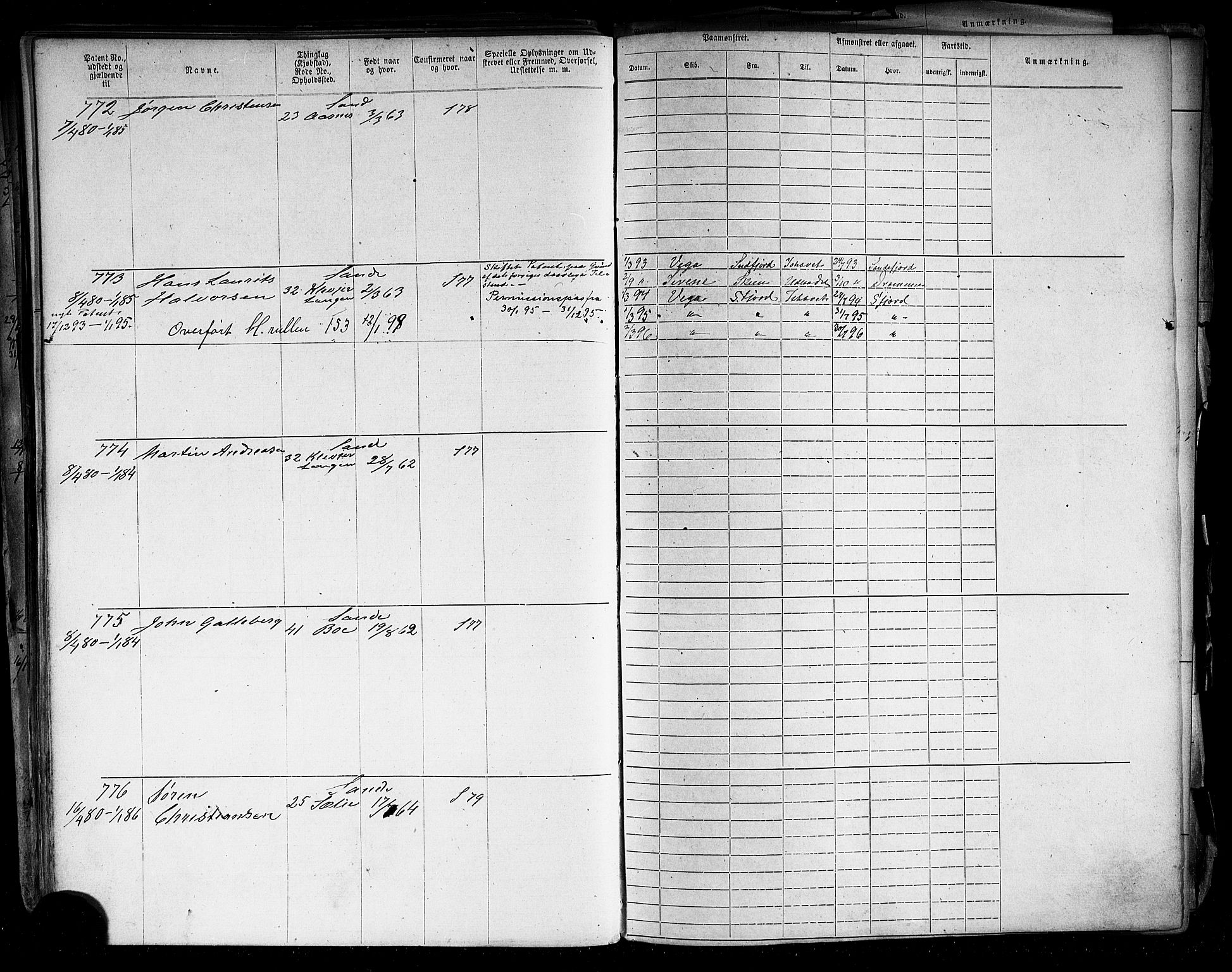 Holmestrand innrulleringskontor, AV/SAKO-A-1151/F/Fb/L0003: Annotasjonsrulle, 1868-1886, p. 157