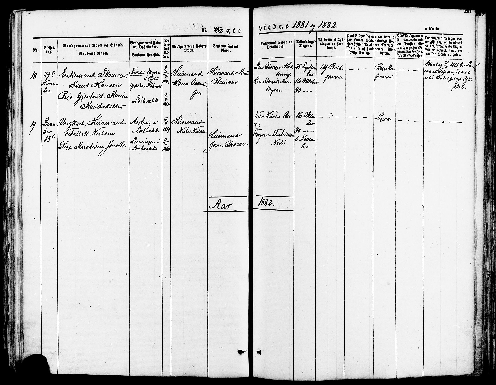 Strand sokneprestkontor, SAST/A-101828/H/Ha/Haa/L0007: Parish register (official) no. A 7, 1855-1881, p. 273
