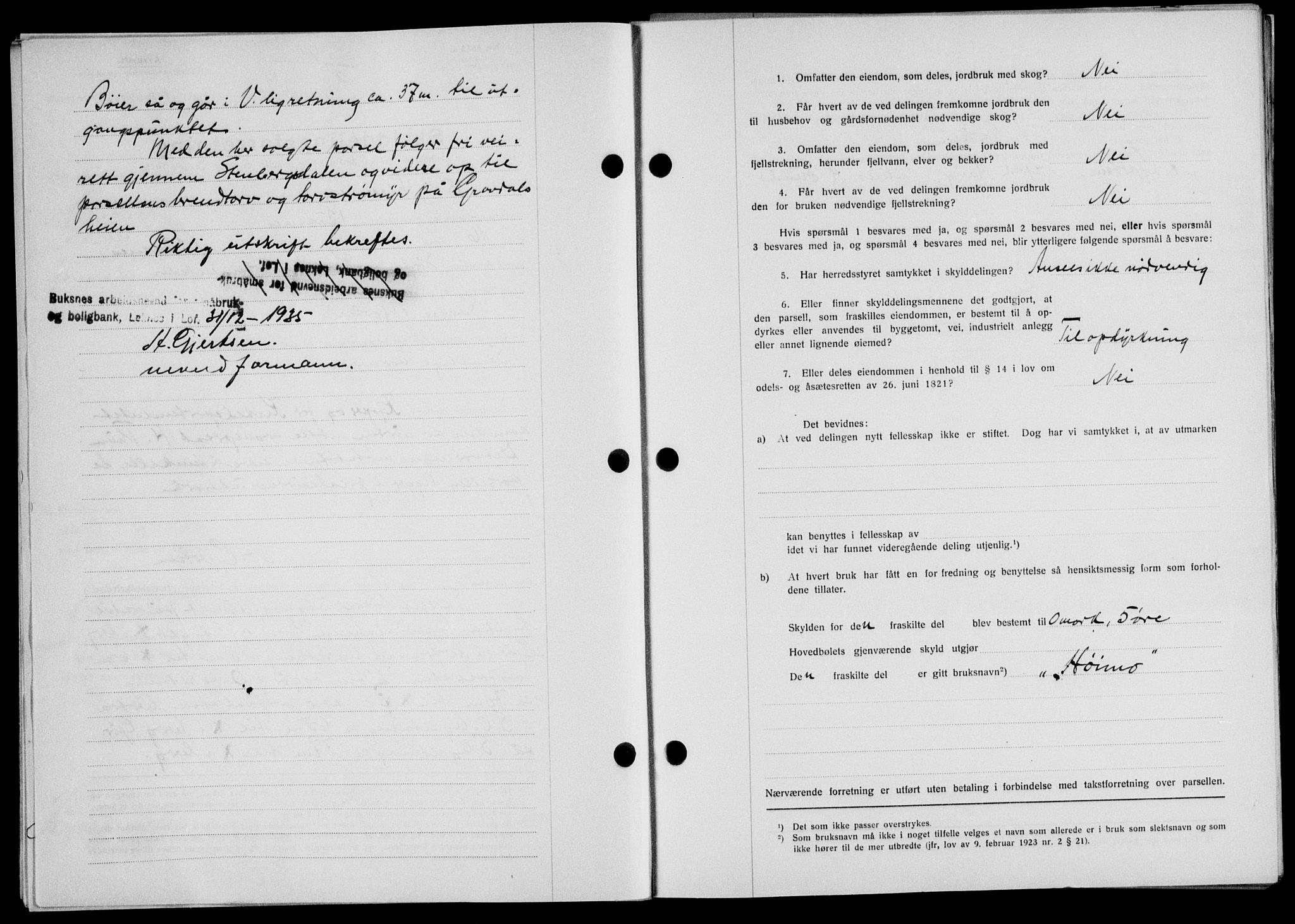 Lofoten sorenskriveri, SAT/A-0017/1/2/2C/L0033b: Mortgage book no. 33b, 1936-1936, Diary no: : 41/1936