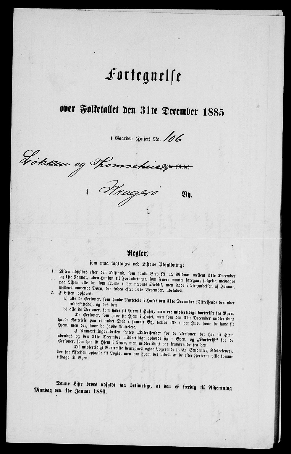 SAKO, 1885 census for 0801 Kragerø, 1885, p. 863