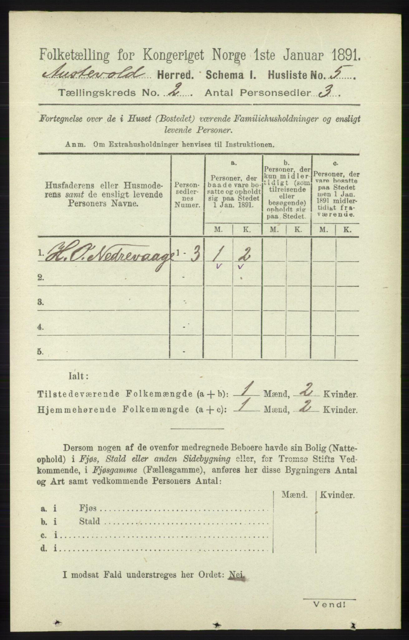 RA, 1891 census for 1244 Austevoll, 1891, p. 570