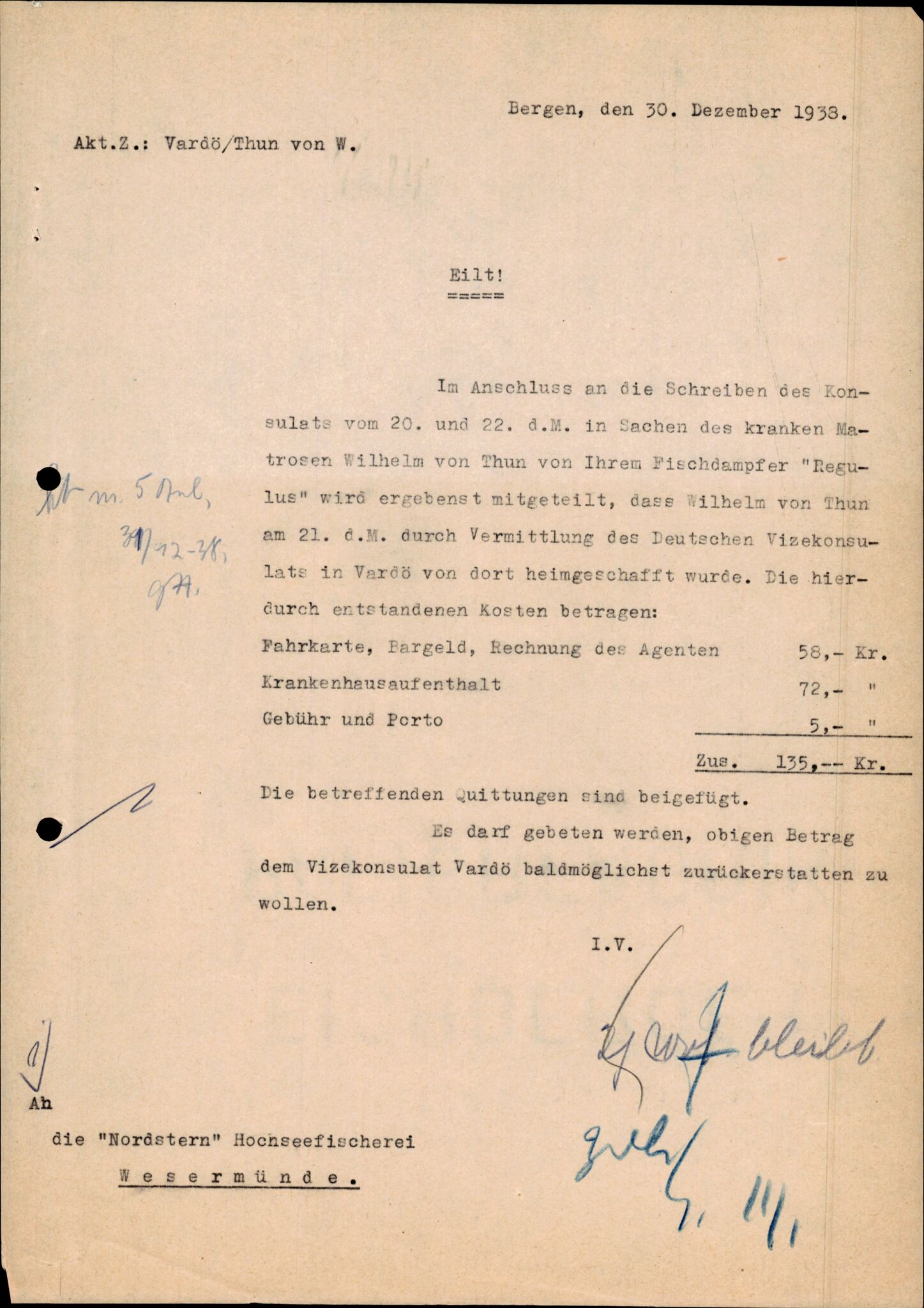 Forsvarets Overkommando. 2 kontor. Arkiv 11.4. Spredte tyske arkivsaker, AV/RA-RAFA-7031/D/Dar/Darc/L0026: FO.II. Tyske konsulater, 1928-1940, p. 429