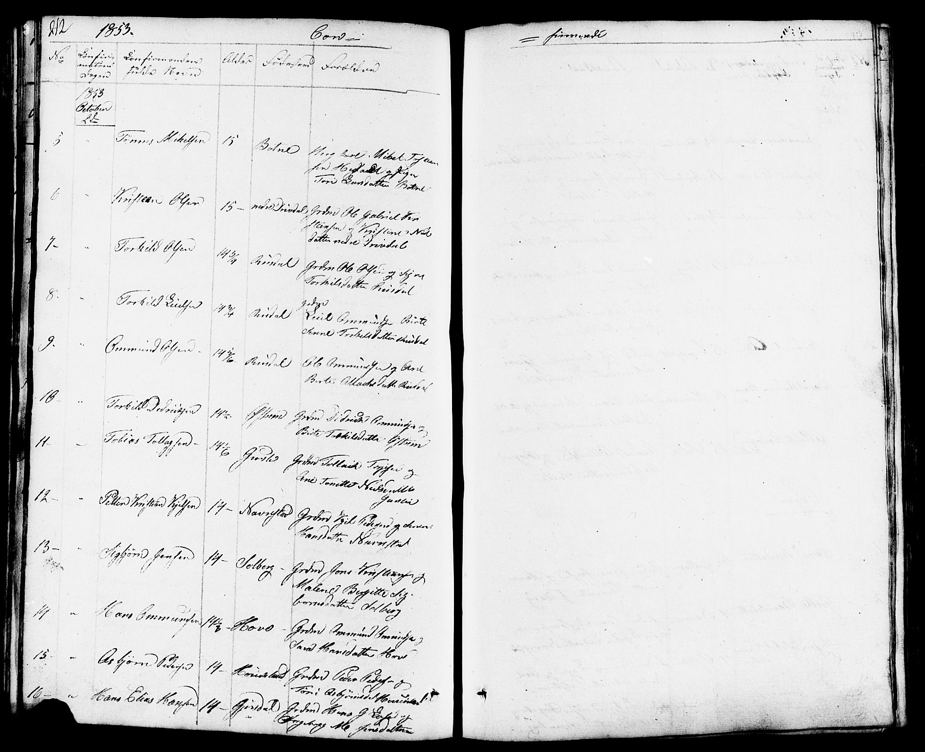 Lund sokneprestkontor, AV/SAST-A-101809/S07/L0003: Parish register (copy) no. B 3, 1848-1885, p. 212