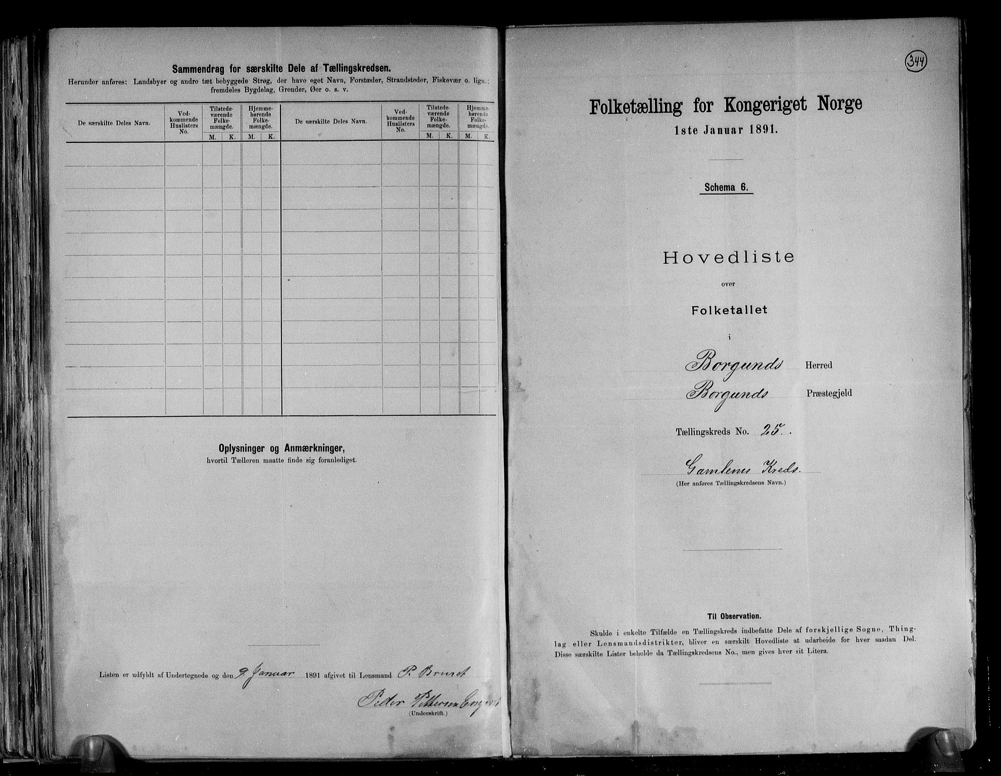 RA, 1891 census for 1531 Borgund, 1891, p. 55