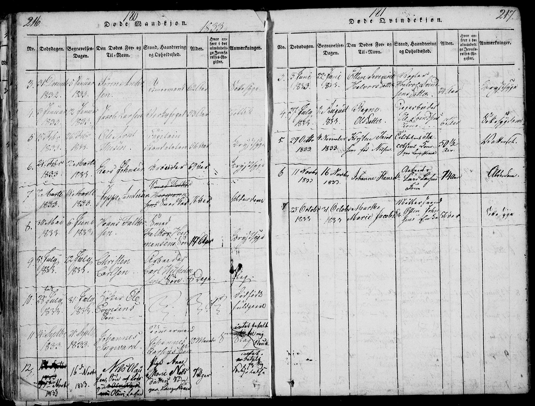 Larvik kirkebøker, AV/SAKO-A-352/F/Fb/L0002: Parish register (official) no. II 2, 1818-1842, p. 216-217