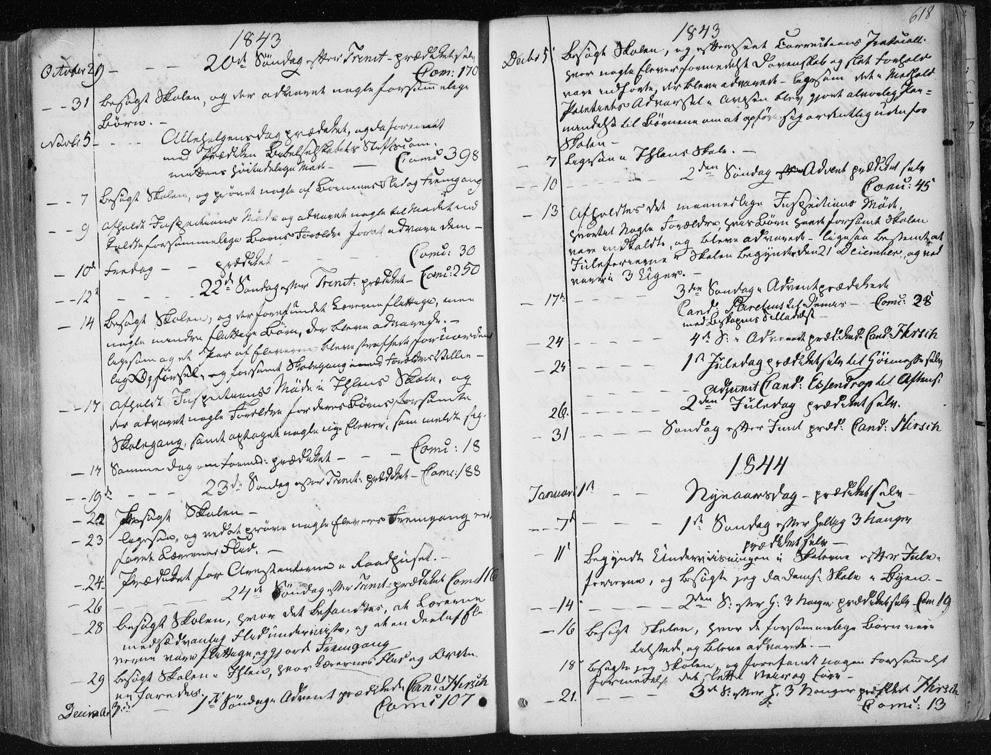 Ministerialprotokoller, klokkerbøker og fødselsregistre - Sør-Trøndelag, SAT/A-1456/601/L0049: Parish register (official) no. 601A17, 1839-1847, p. 618