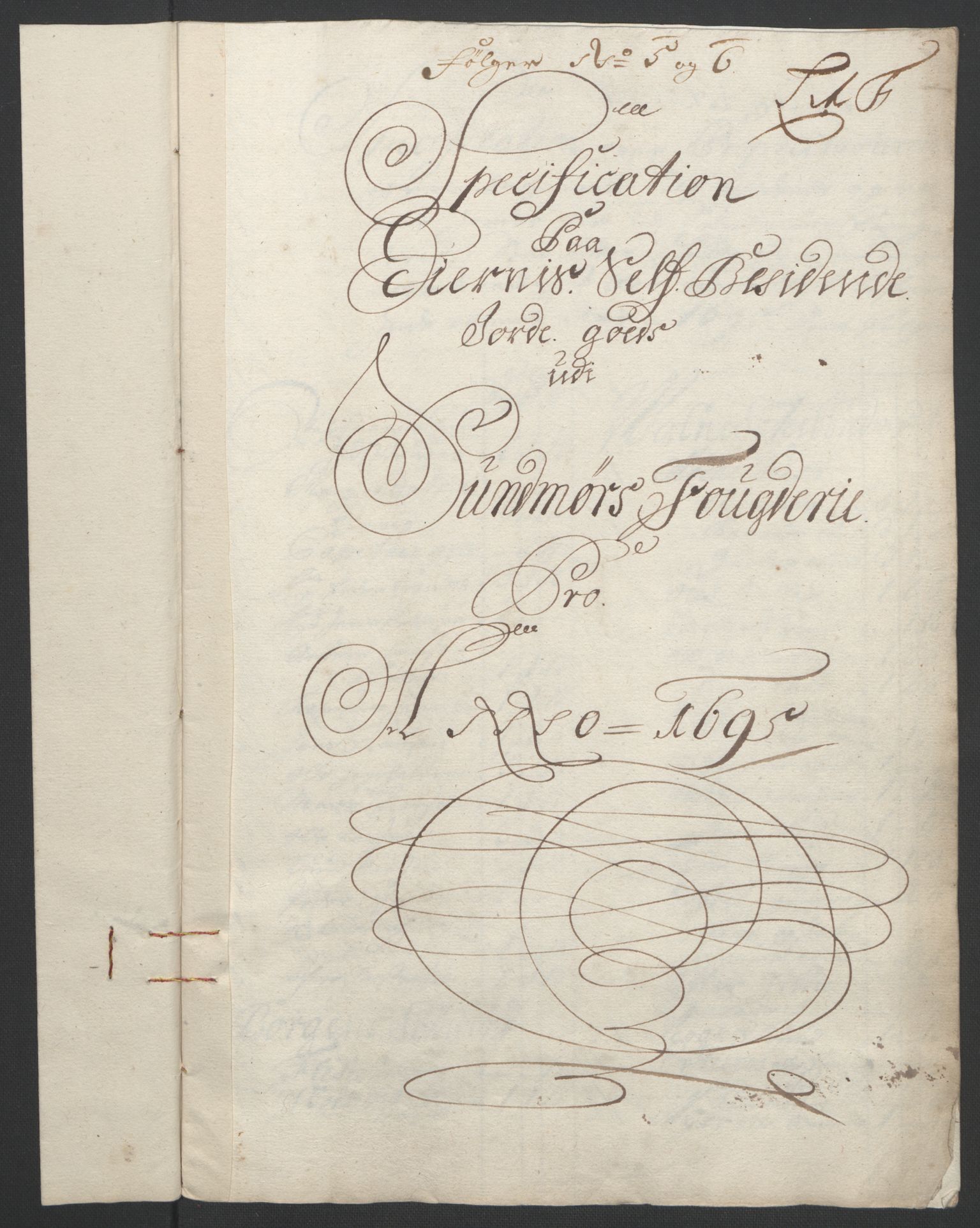 Rentekammeret inntil 1814, Reviderte regnskaper, Fogderegnskap, RA/EA-4092/R54/L3555: Fogderegnskap Sunnmøre, 1694-1695, p. 288