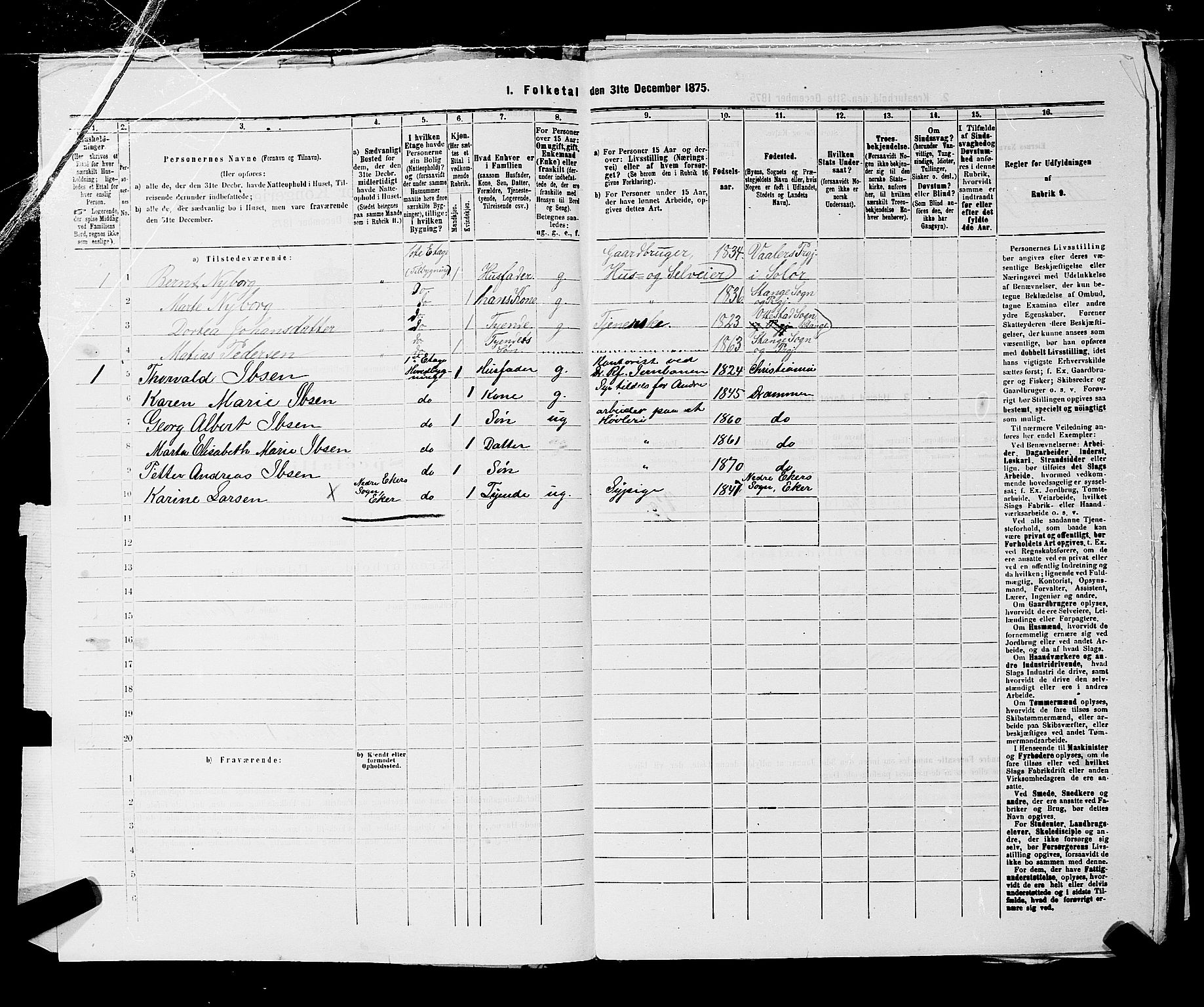 SAKO, 1875 census for 0602 Drammen, 1875, p. 3236