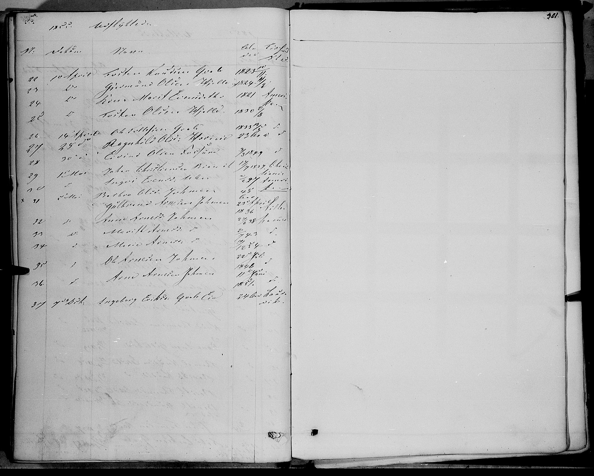 Vestre Slidre prestekontor, SAH/PREST-136/H/Ha/Haa/L0001: Parish register (official) no. 1, 1844-1855, p. 301