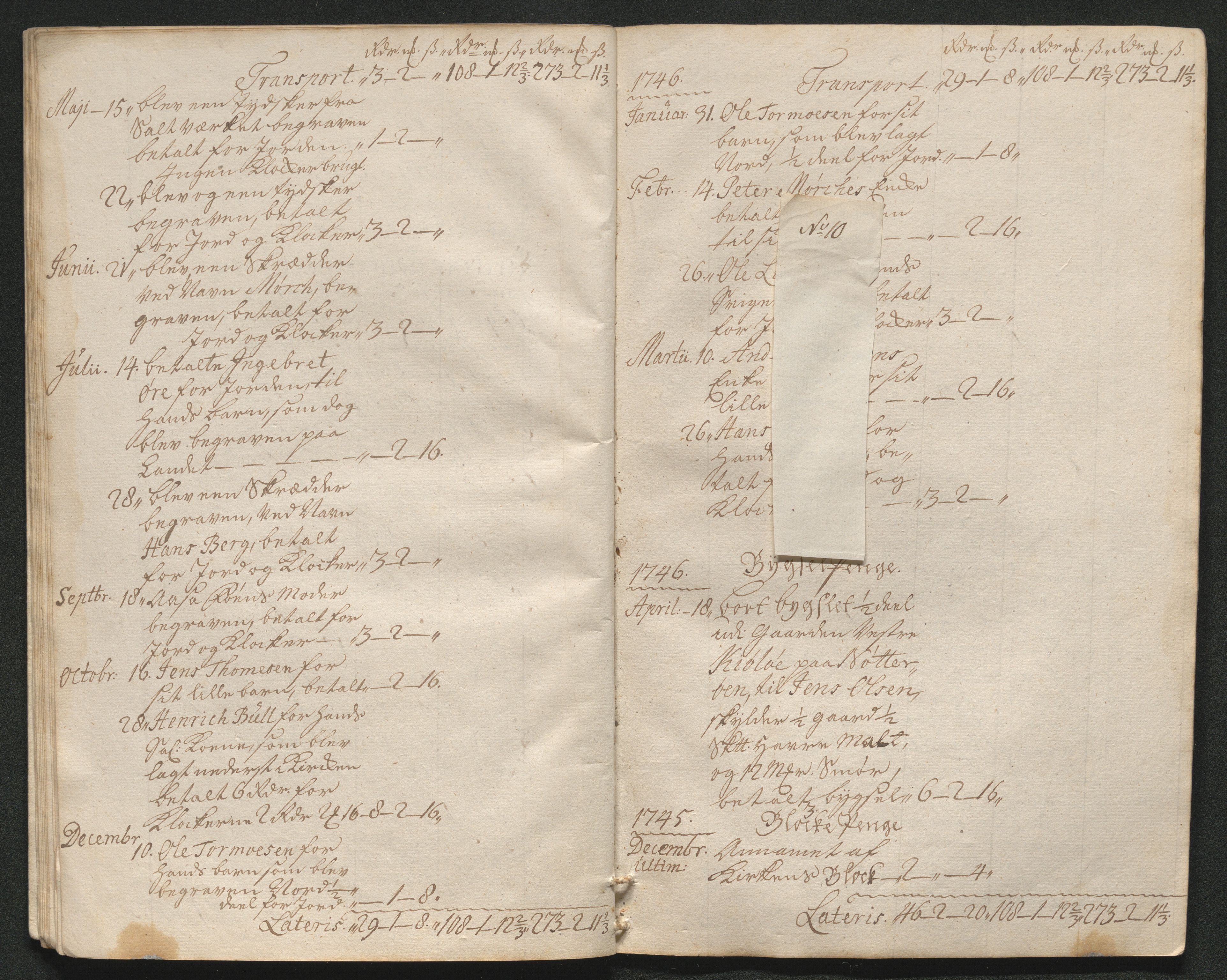 Tønsberg sokneprestkontor, AV/SAKO-A-329/R/Ra/L0003a: Kirkeregnskap. Vor Frue kirke., 1744-1747