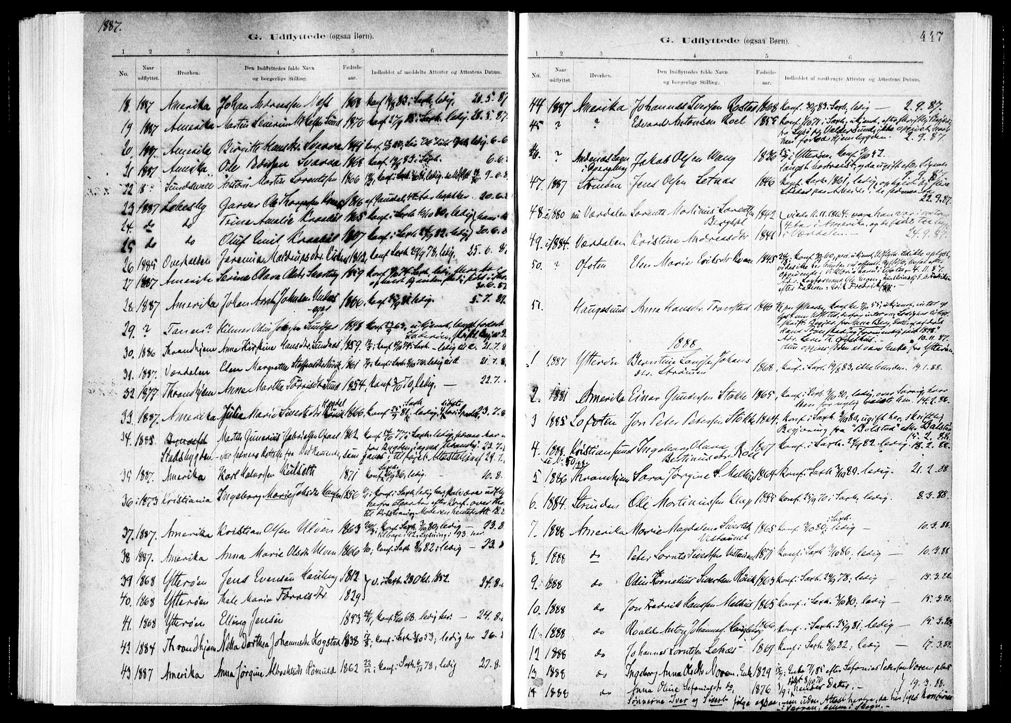 Ministerialprotokoller, klokkerbøker og fødselsregistre - Nord-Trøndelag, SAT/A-1458/730/L0285: Parish register (official) no. 730A10, 1879-1914, p. 447