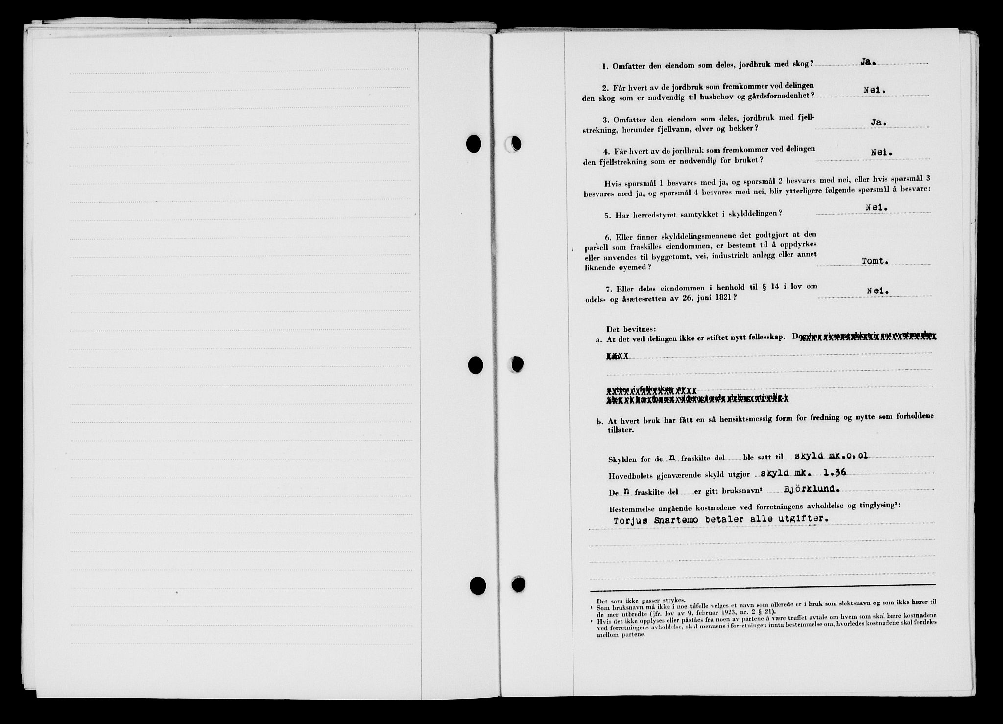 Lyngdal sorenskriveri, AV/SAK-1221-0004/G/Gb/L0670: Mortgage book no. A XVI, 1954-1954, Diary no: : 799/1954