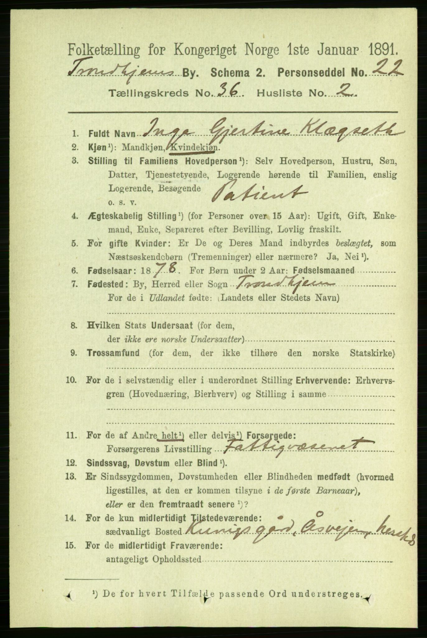 RA, 1891 census for 1601 Trondheim, 1891, p. 26957