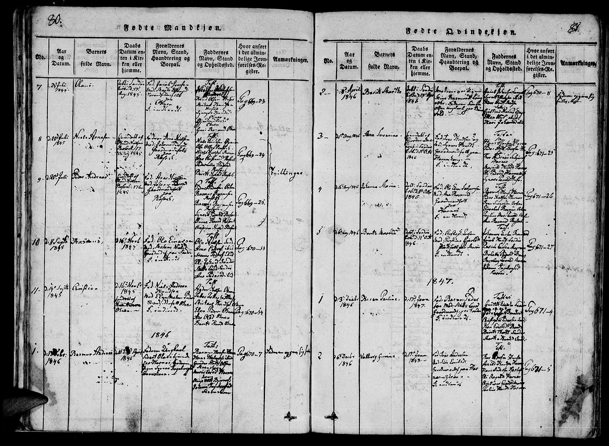 Ministerialprotokoller, klokkerbøker og fødselsregistre - Møre og Romsdal, AV/SAT-A-1454/561/L0727: Parish register (official) no. 561A01, 1817-1858, p. 80-81