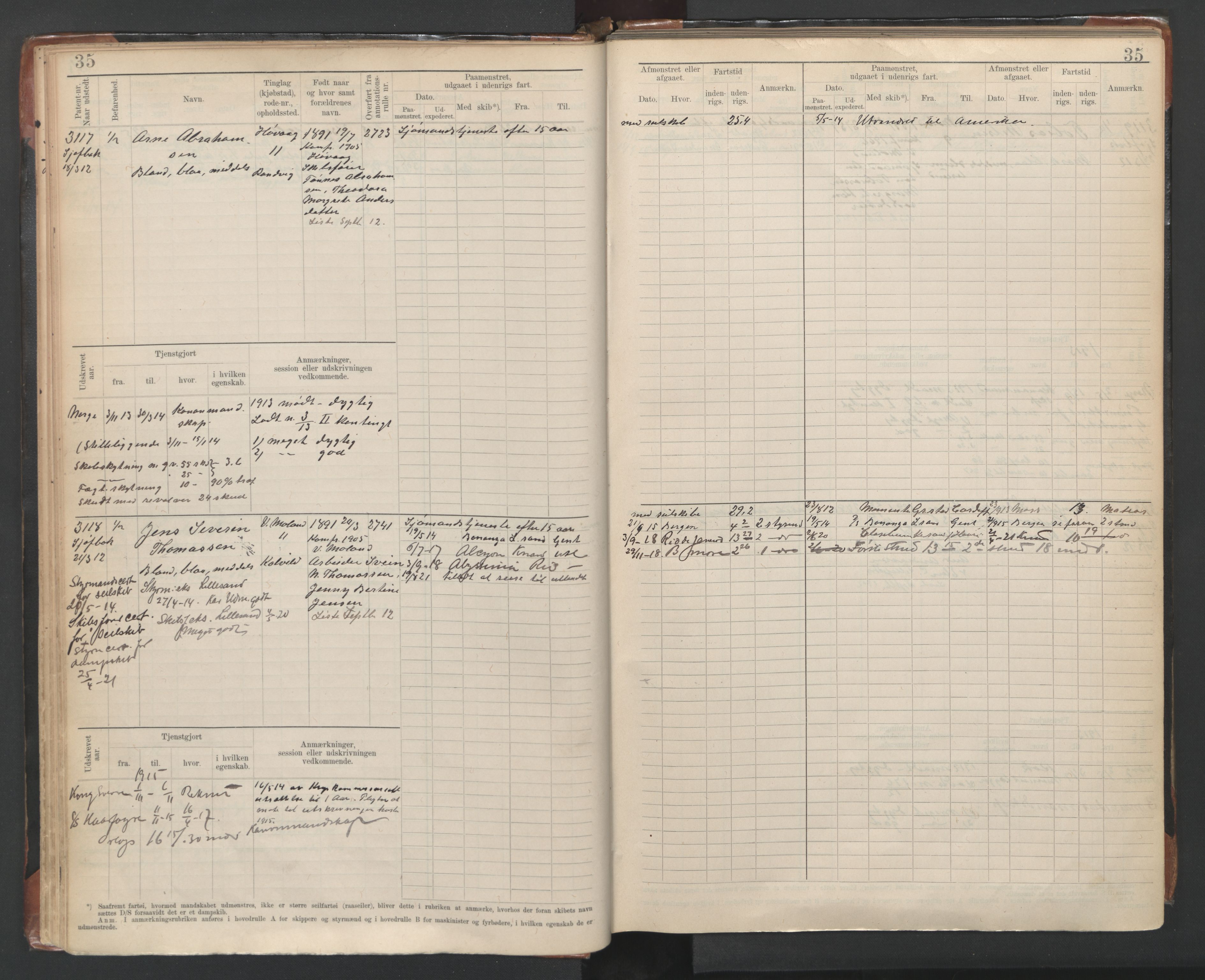 Lillesand mønstringskrets, AV/SAK-2031-0014/F/Fb/L0016: Hovedrulle nr 3049-3648, G-7, 1910-1948, p. 38