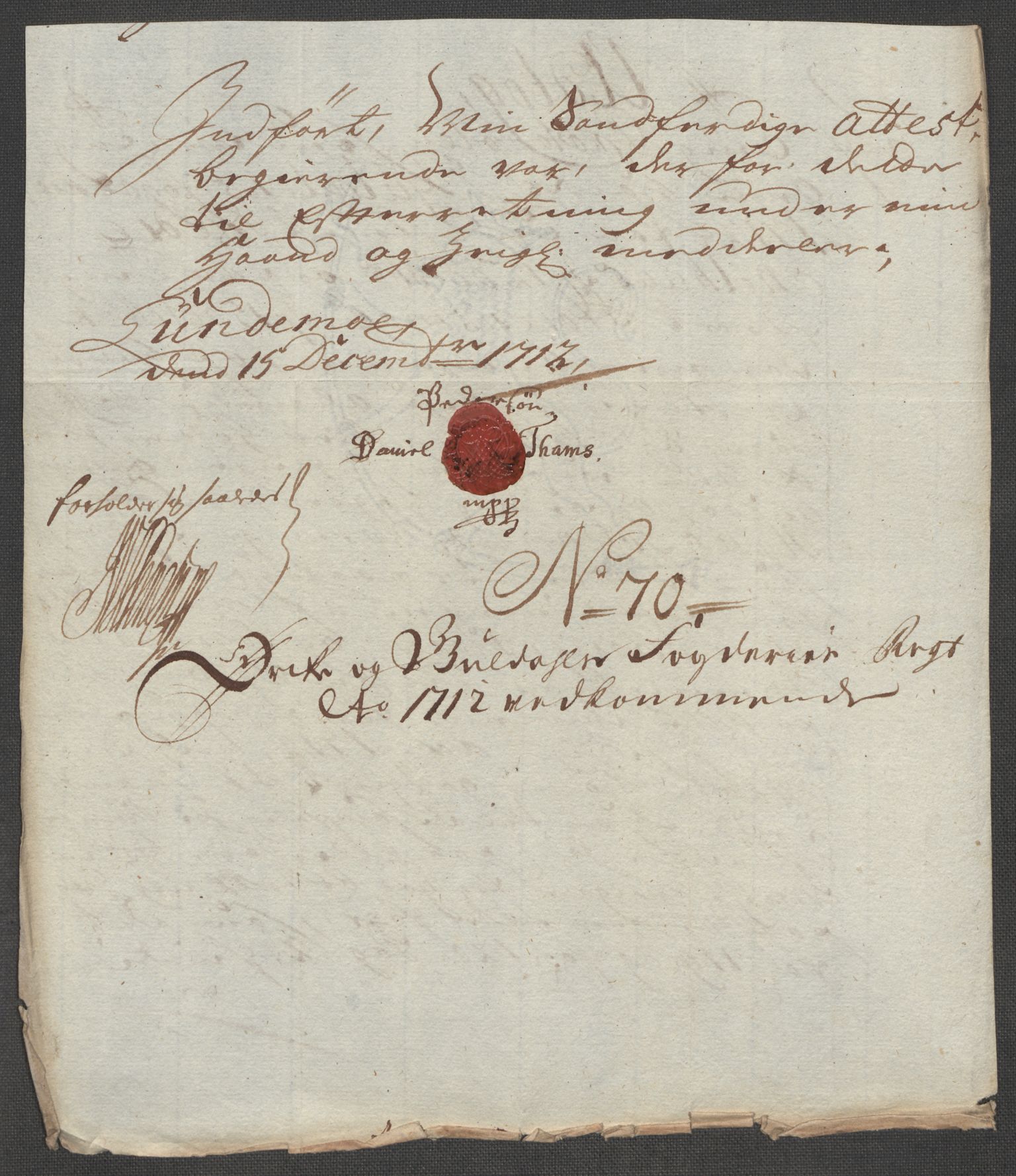 Rentekammeret inntil 1814, Reviderte regnskaper, Fogderegnskap, RA/EA-4092/R60/L3963: Fogderegnskap Orkdal og Gauldal, 1712, p. 486