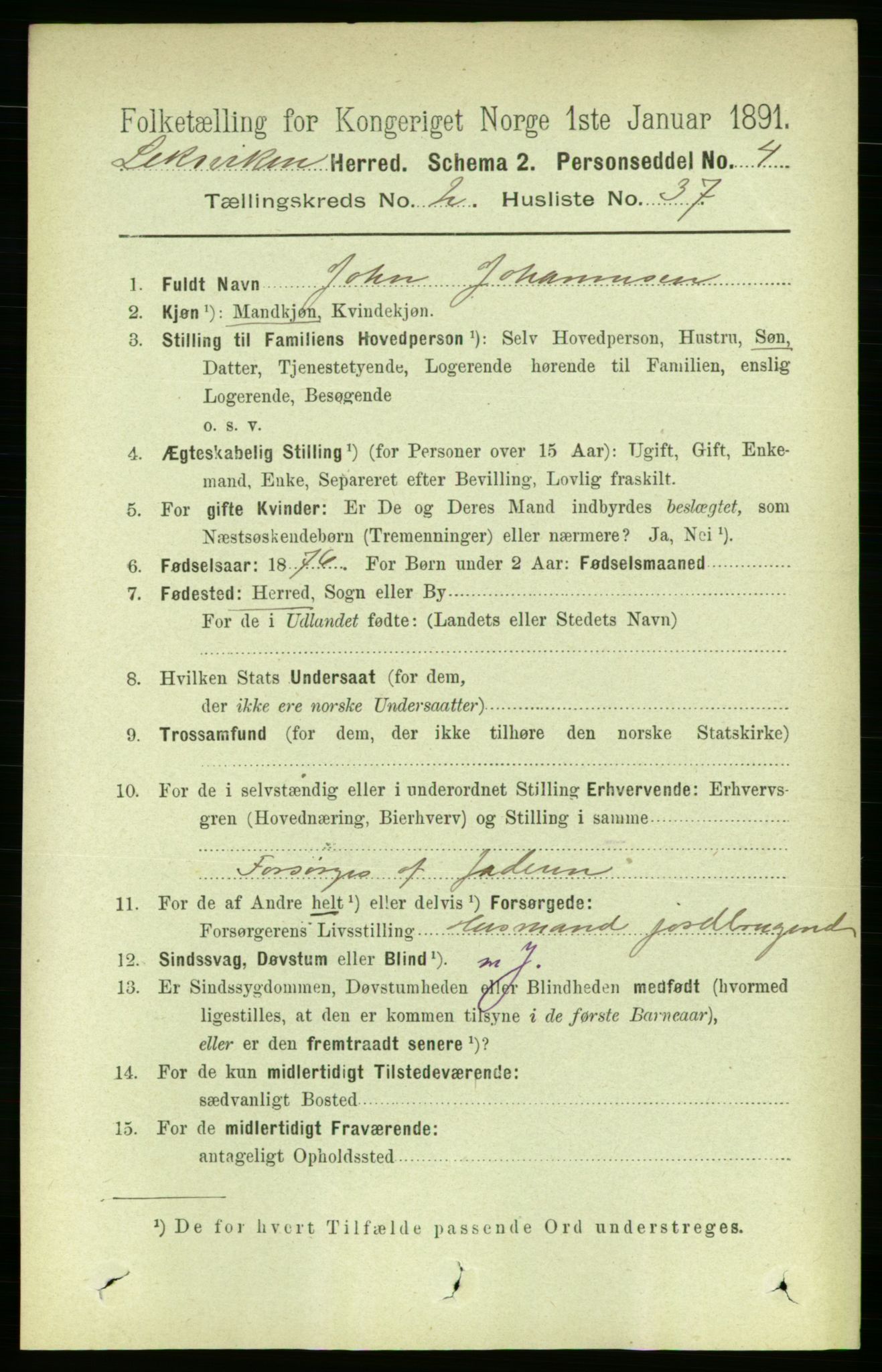 RA, 1891 census for 1718 Leksvik, 1891, p. 867