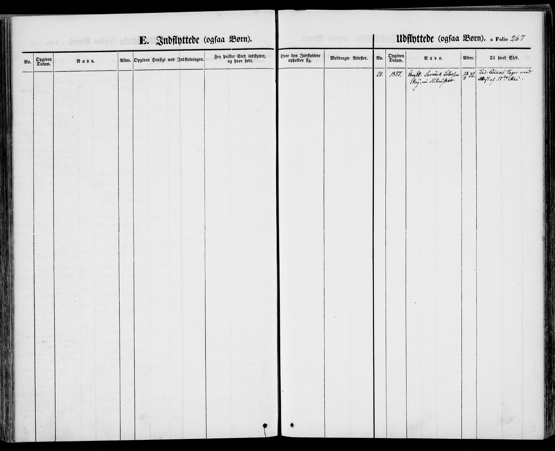 Kvinesdal sokneprestkontor, AV/SAK-1111-0026/F/Fa/Fab/L0005: Parish register (official) no. A 5, 1844-1857, p. 267