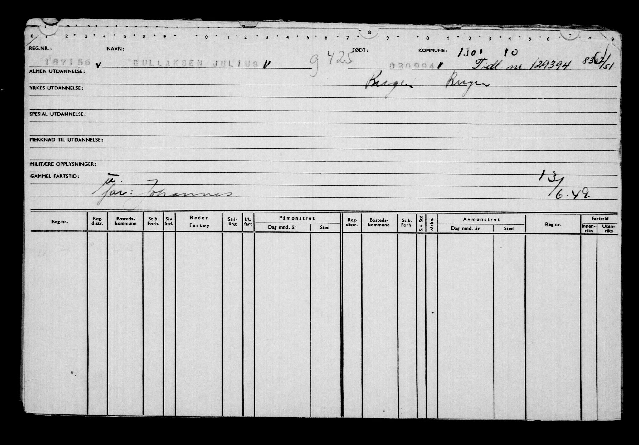 Direktoratet for sjømenn, AV/RA-S-3545/G/Gb/L0017: Hovedkort, 1894-1895, p. 13