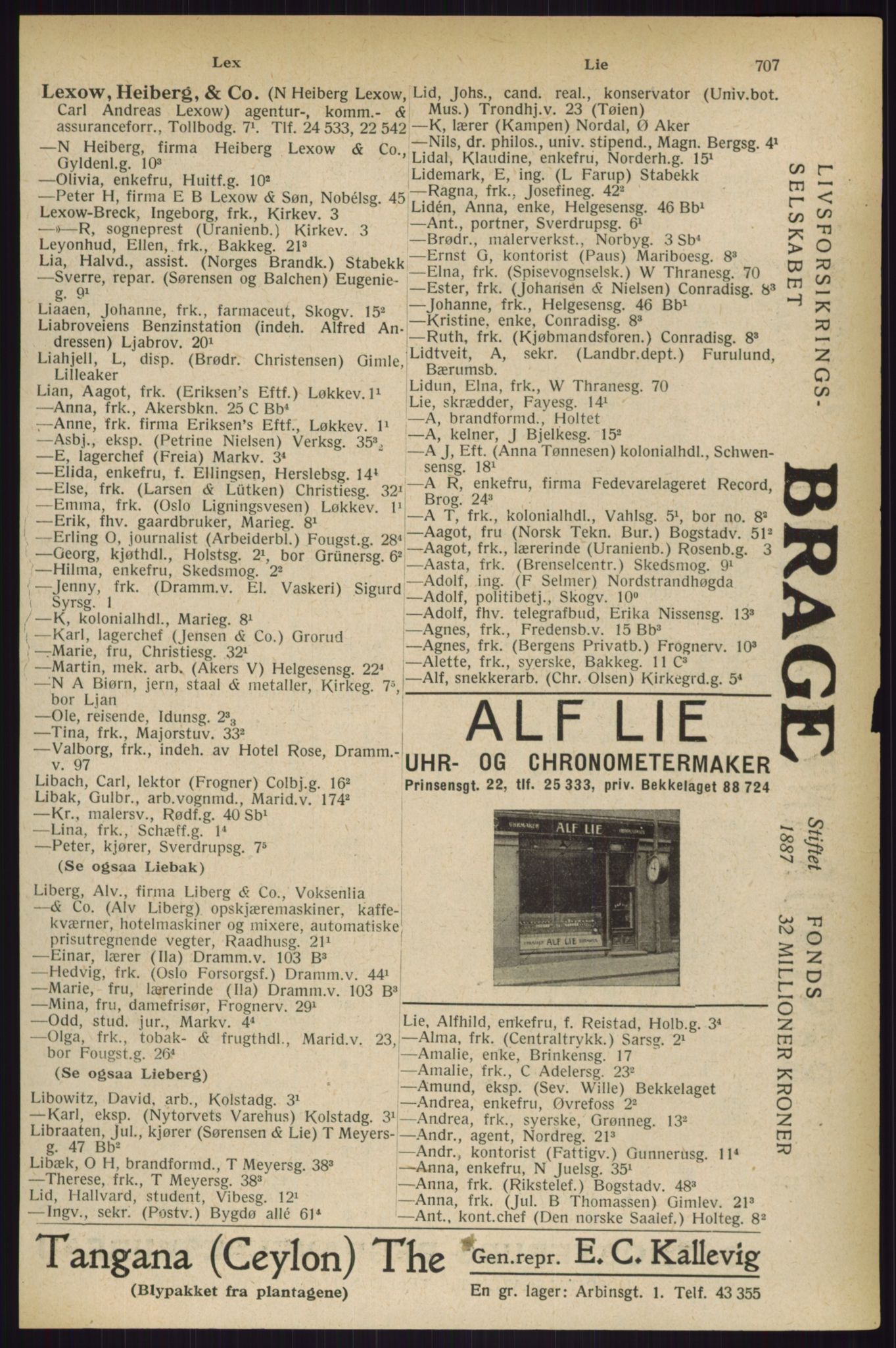 Kristiania/Oslo adressebok, PUBL/-, 1927, p. 707
