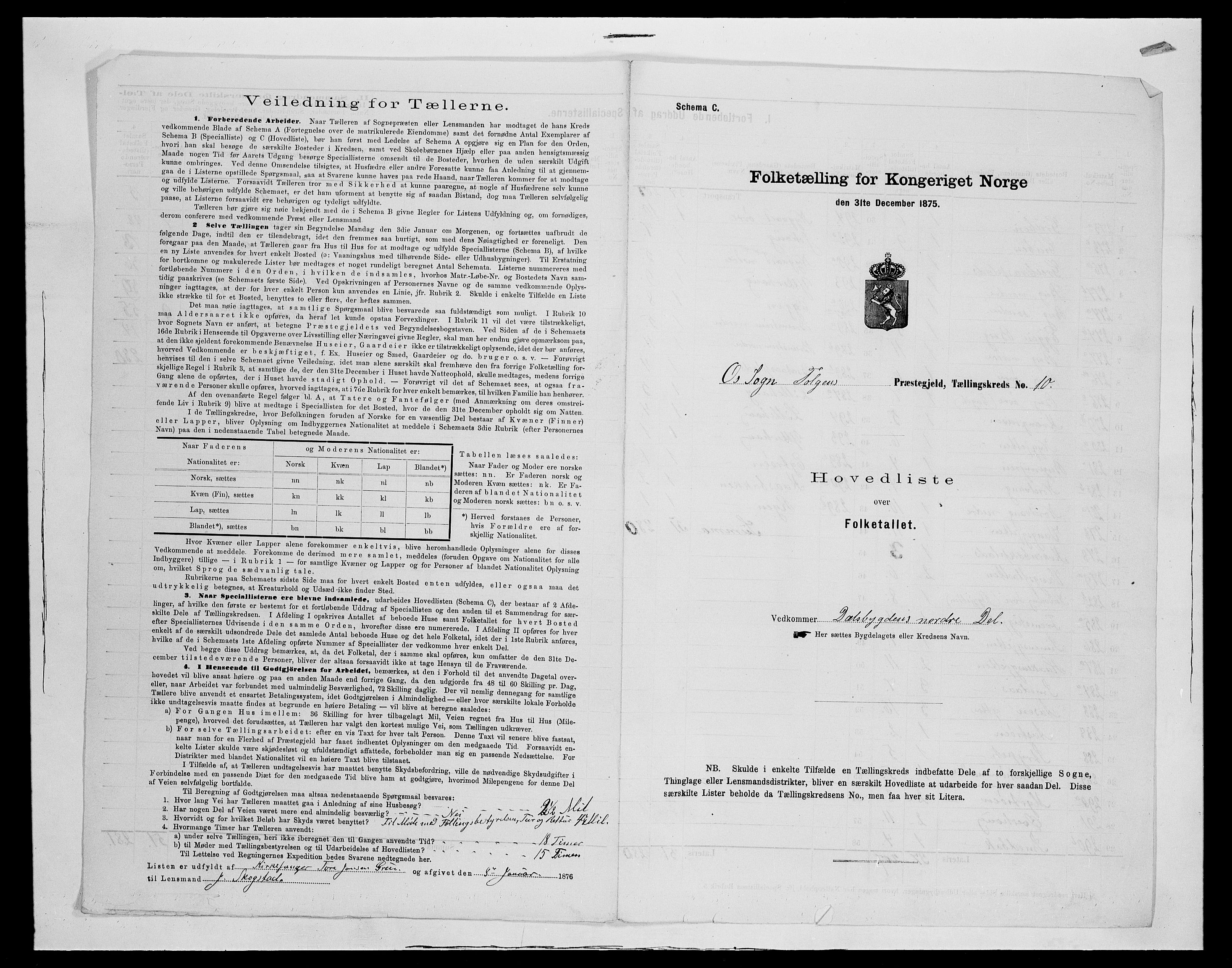 SAH, 1875 census for 0436P Tolga, 1875, p. 121